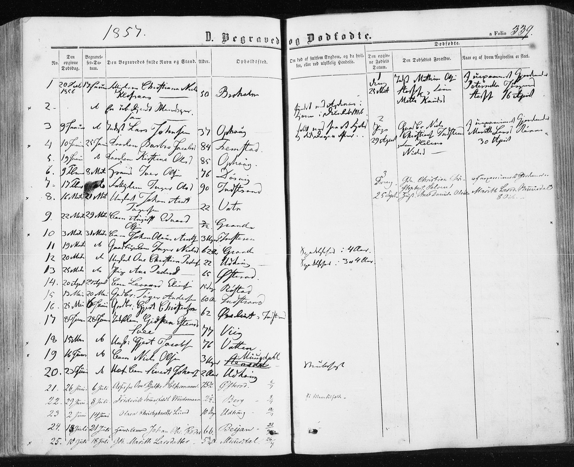 Ministerialprotokoller, klokkerbøker og fødselsregistre - Sør-Trøndelag, SAT/A-1456/659/L0737: Parish register (official) no. 659A07, 1857-1875, p. 339