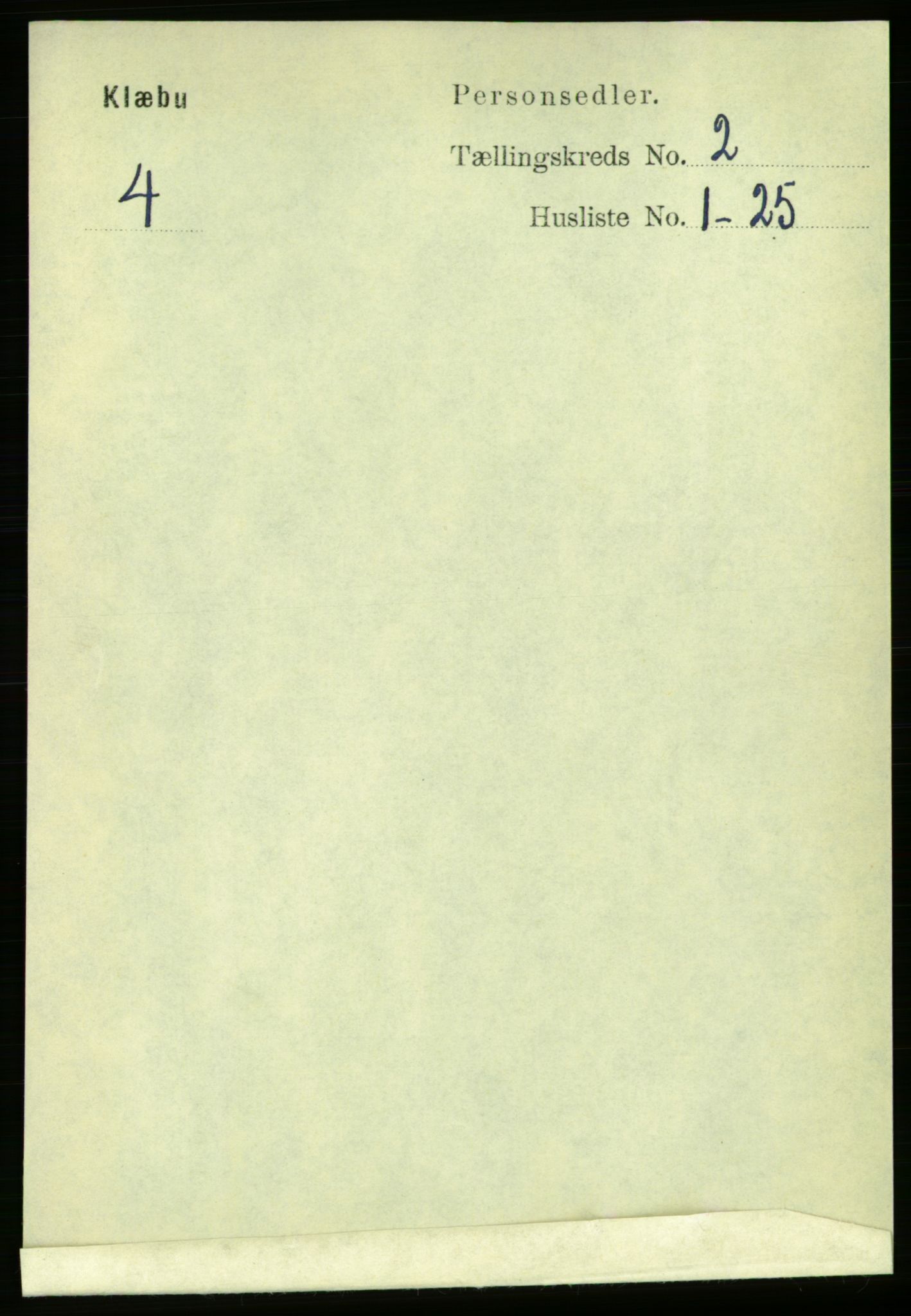 RA, 1891 census for 1662 Klæbu, 1891, p. 215