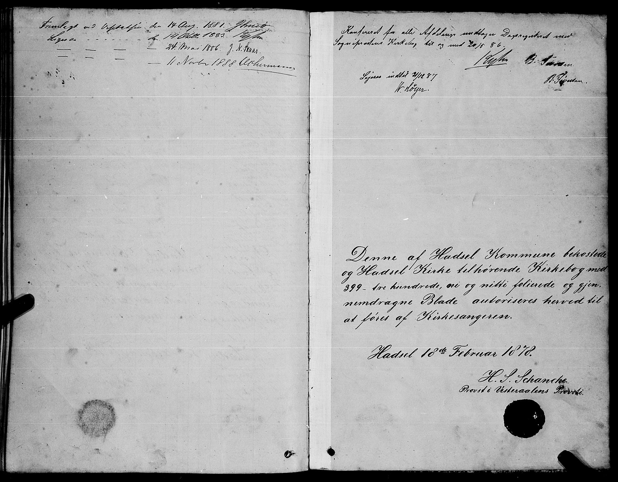 Ministerialprotokoller, klokkerbøker og fødselsregistre - Nordland, SAT/A-1459/888/L1267: Parish register (copy) no. 888C05, 1878-1890