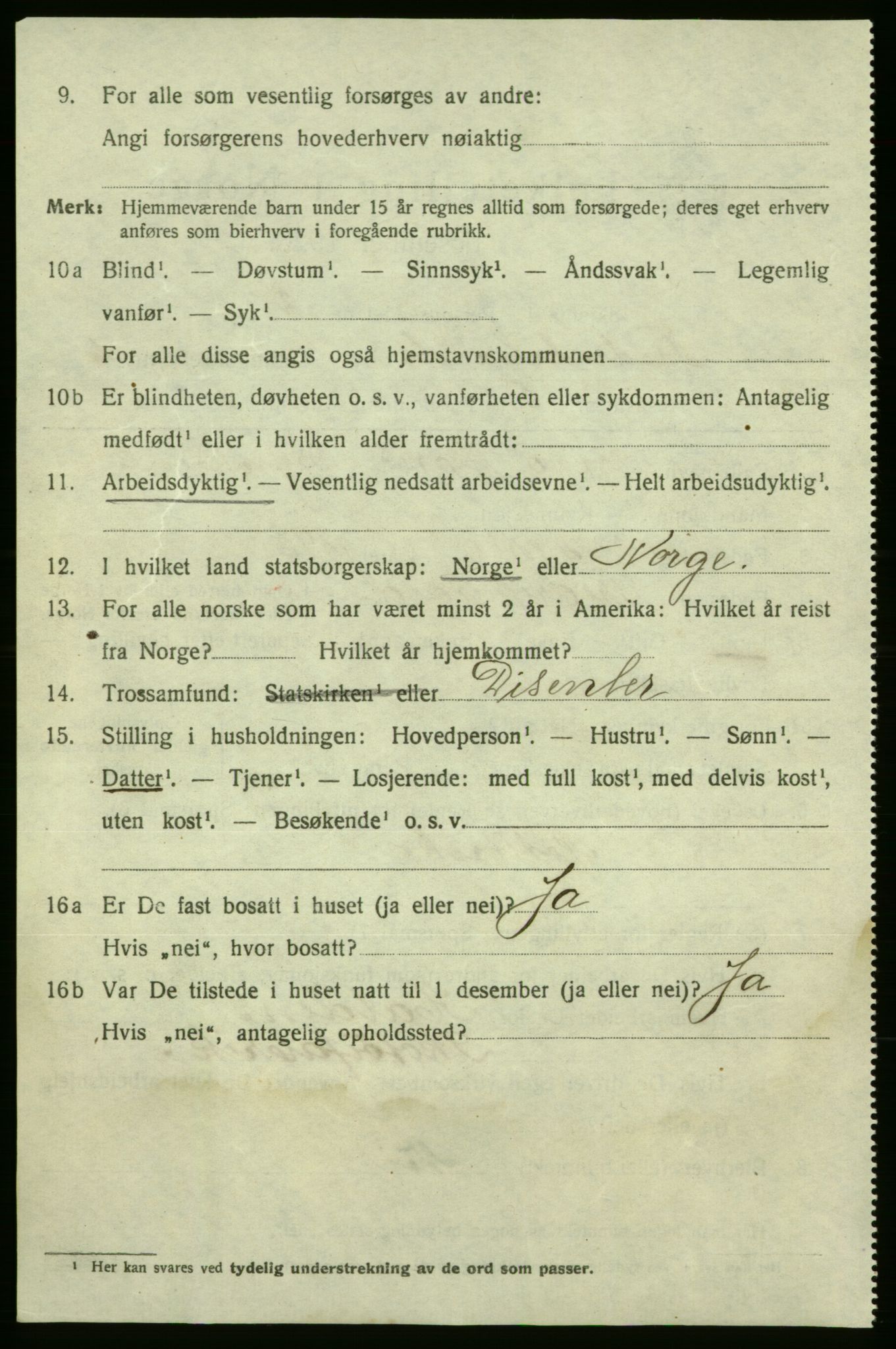 SAO, 1920 census for Fredrikshald, 1920, p. 12899