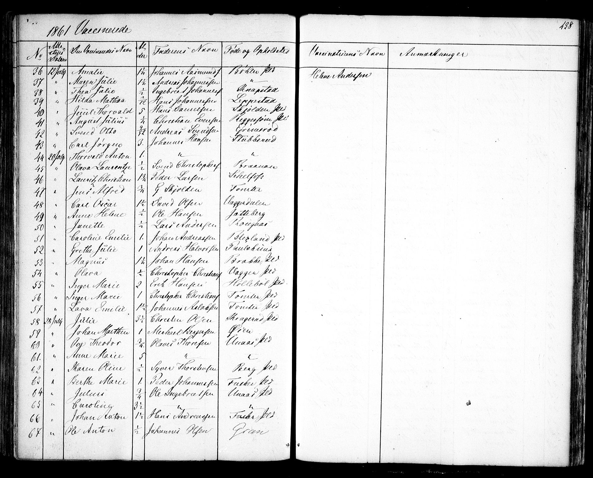 Hobøl prestekontor Kirkebøker, AV/SAO-A-2002/F/Fa/L0003: Parish register (official) no. I 3, 1842-1864, p. 438