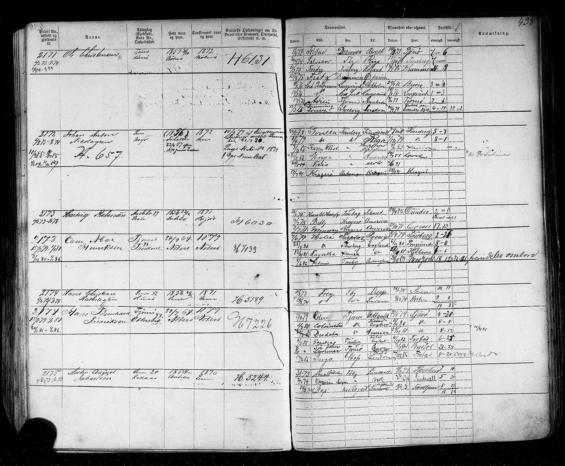 Tønsberg innrulleringskontor, AV/SAKO-A-786/F/Fb/L0002: Annotasjonsrulle Patent nr. 1-2635, 1869-1877, p. 479