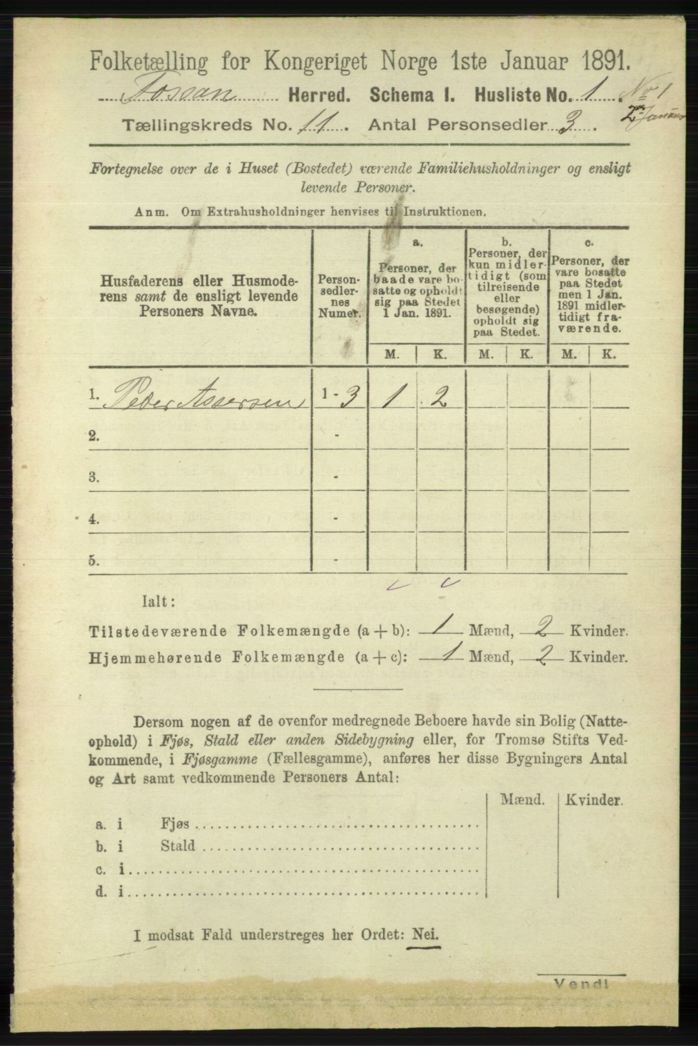 RA, 1891 census for 1129 Forsand, 1891, p. 1775