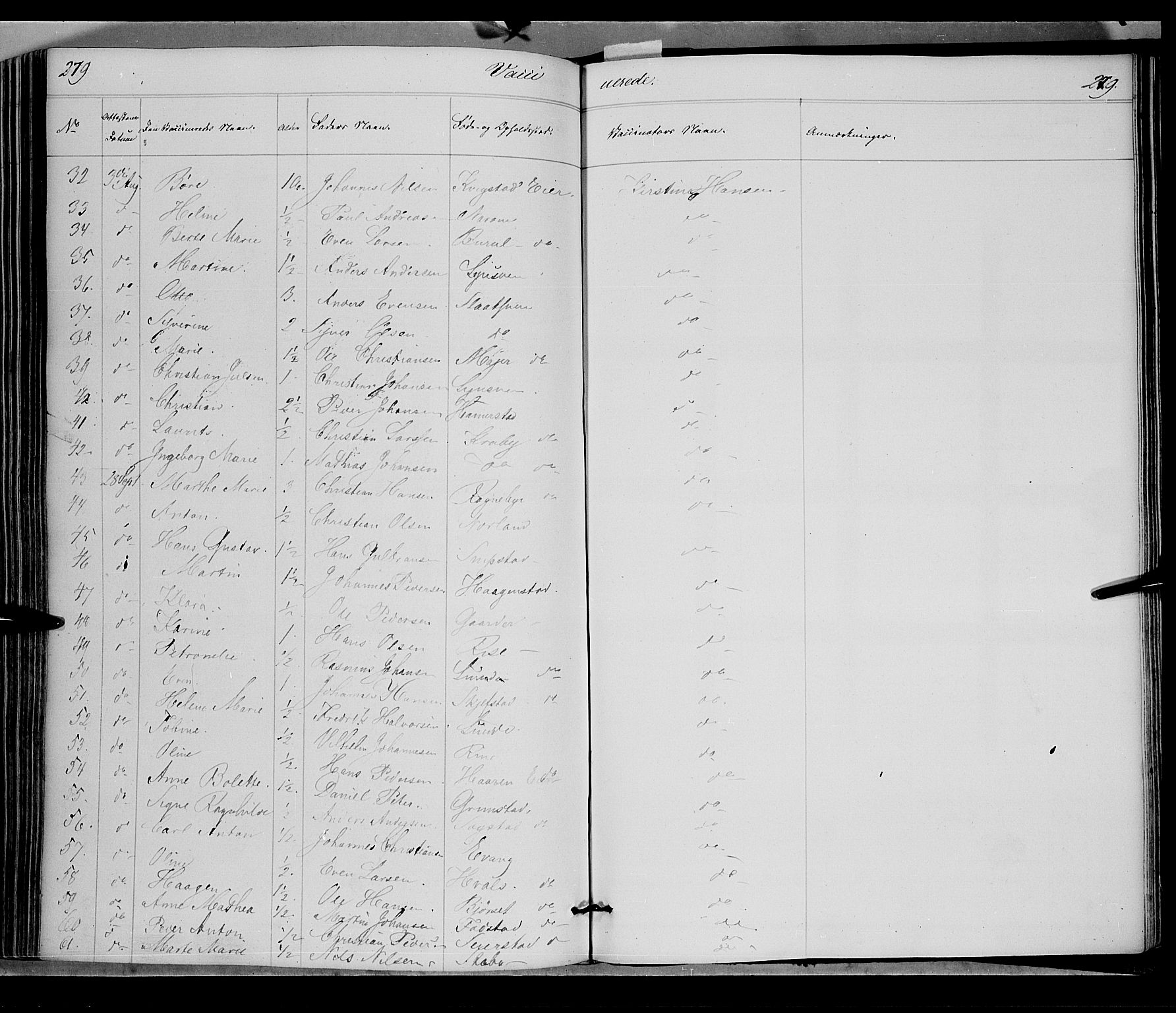 Østre Toten prestekontor, SAH/PREST-104/H/Ha/Haa/L0002: Parish register (official) no. 2, 1840-1847, p. 279