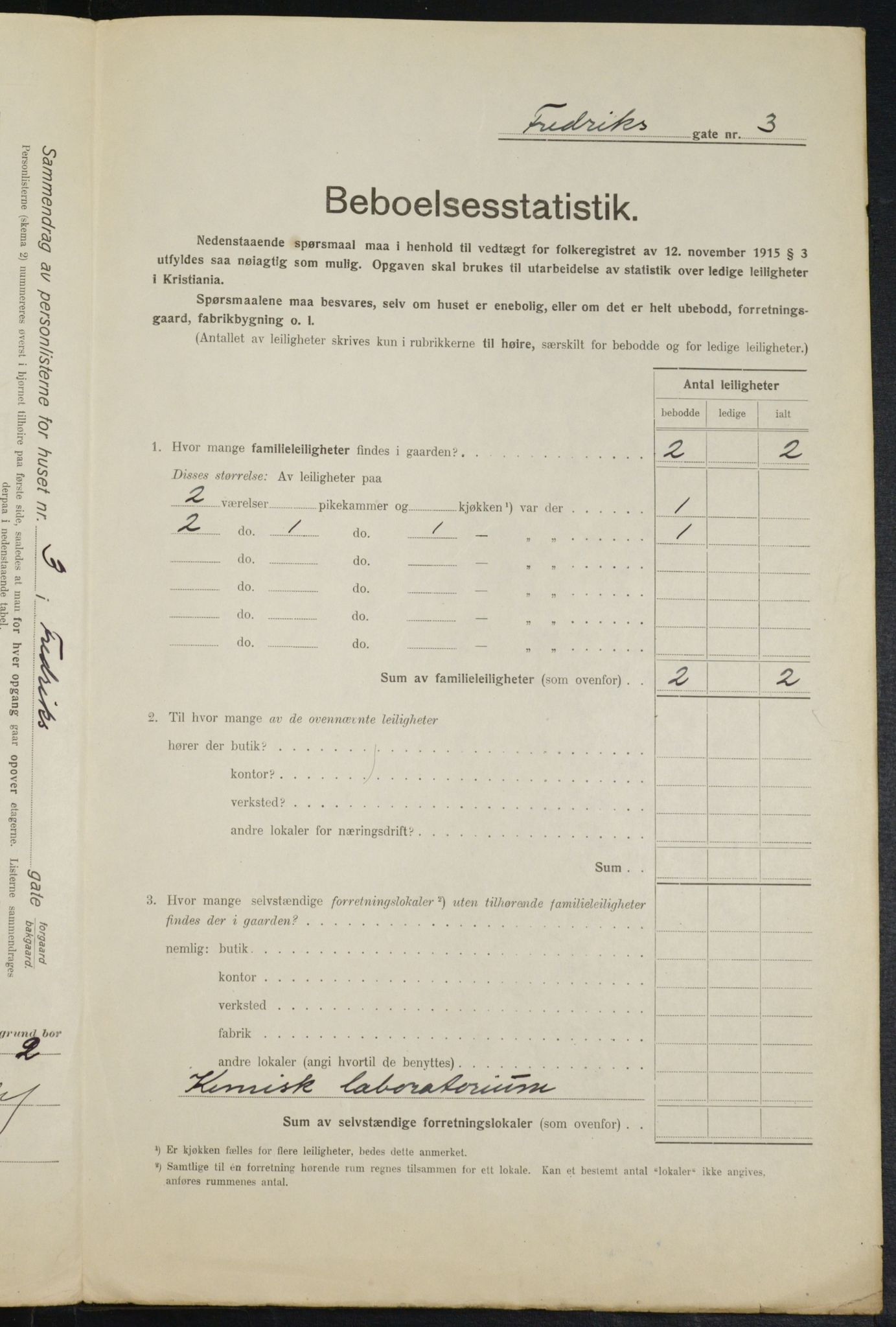 OBA, Municipal Census 1916 for Kristiania, 1916, p. 27040