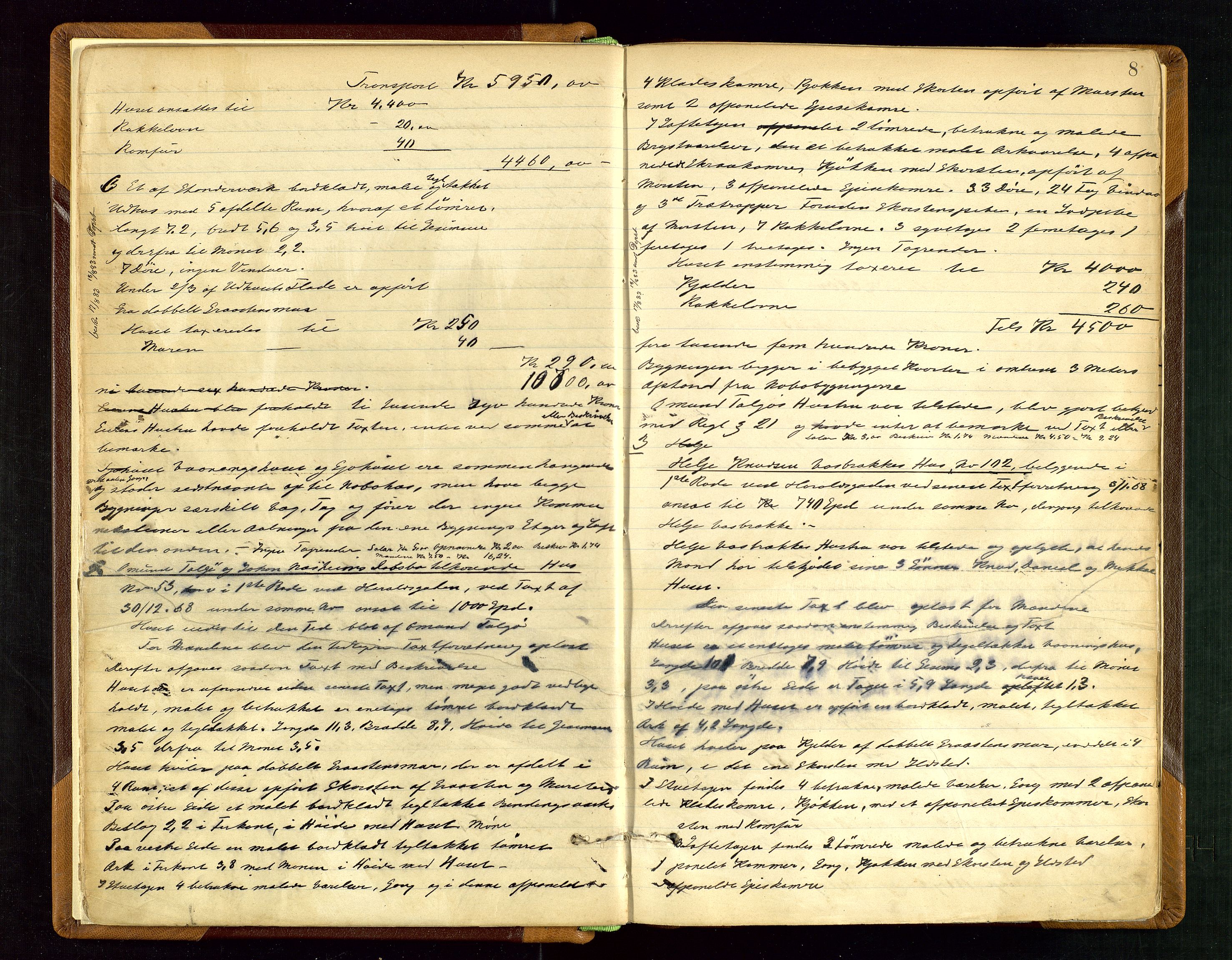 Norges Brannkasse Haugesund, AV/SAST-A-102142/0002/O/L0002: Branntakstprotokoll, 1883-1895, p. 7b-8a