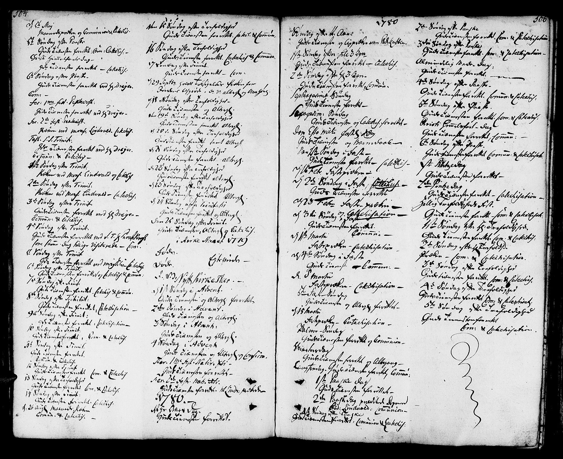 Avaldsnes sokneprestkontor, AV/SAST-A -101851/H/Ha/Haa/L0002: Parish register (official) no. A 2, 1765-1800, p. 104-105