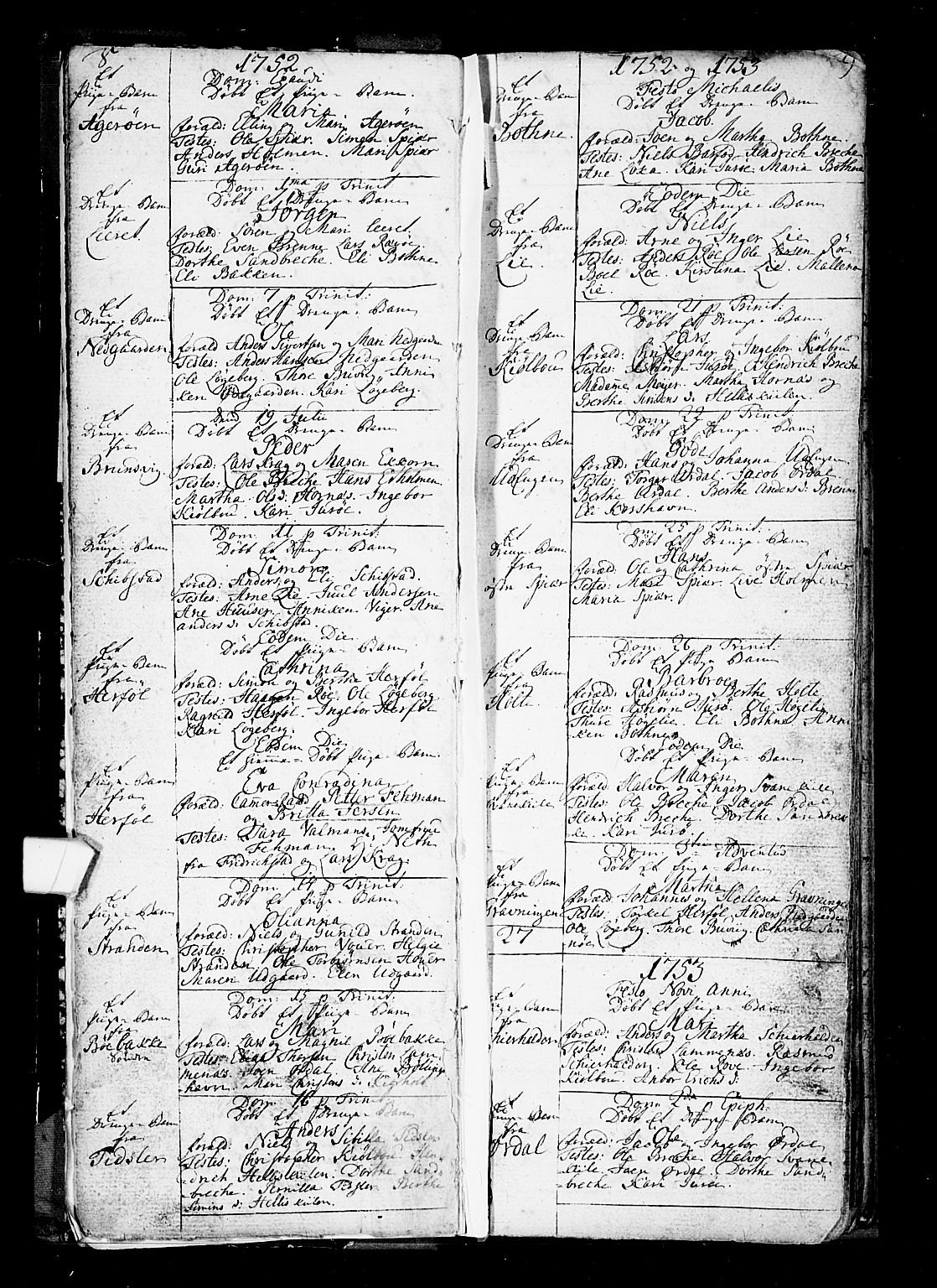 Hvaler prestekontor Kirkebøker, AV/SAO-A-2001/F/Fa/L0002: Parish register (official) no. I 2, 1749-1816, p. 8-9