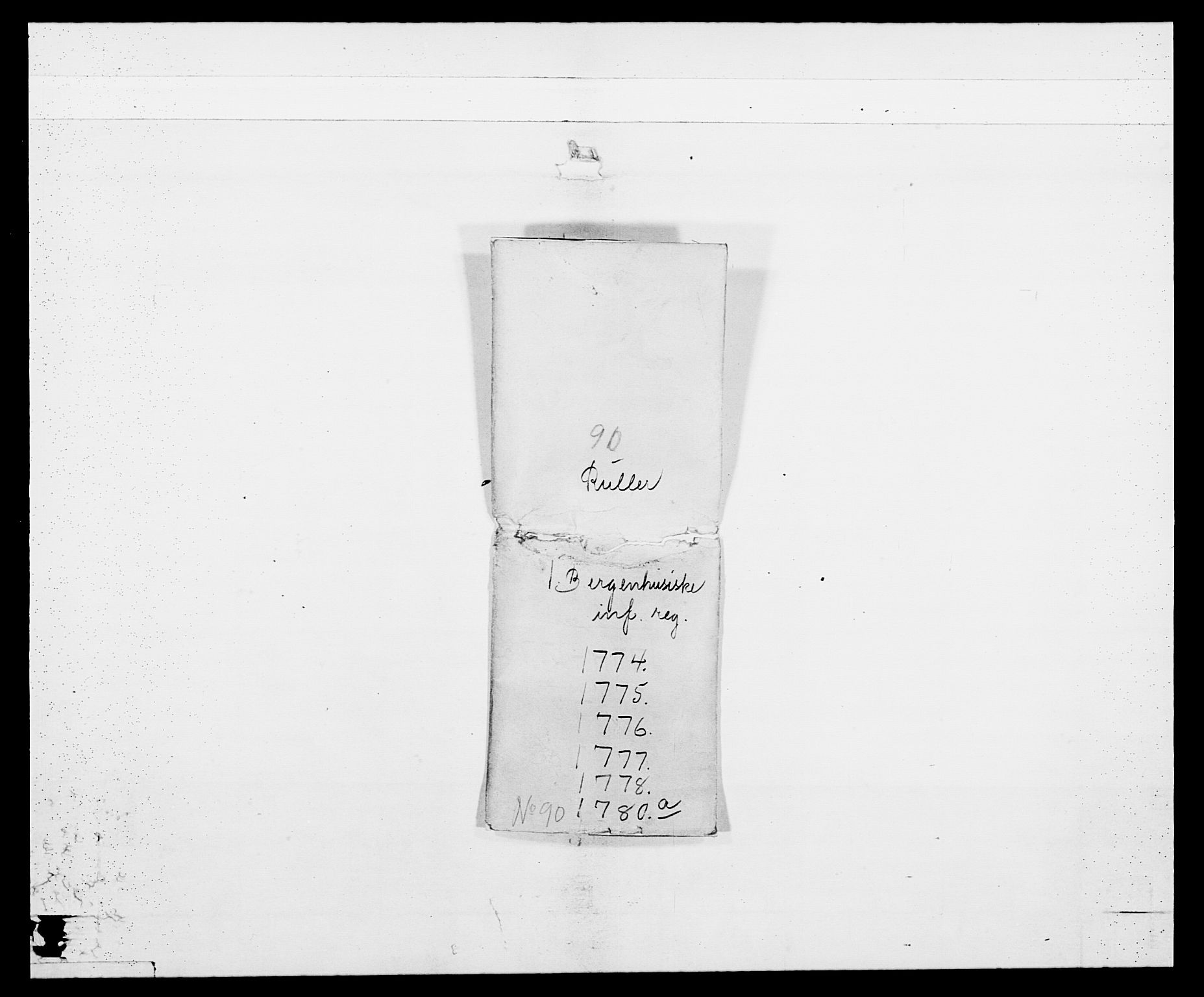 Generalitets- og kommissariatskollegiet, Det kongelige norske kommissariatskollegium, AV/RA-EA-5420/E/Eh/L0090: 1. Bergenhusiske nasjonale infanteriregiment, 1774-1780, p. 10