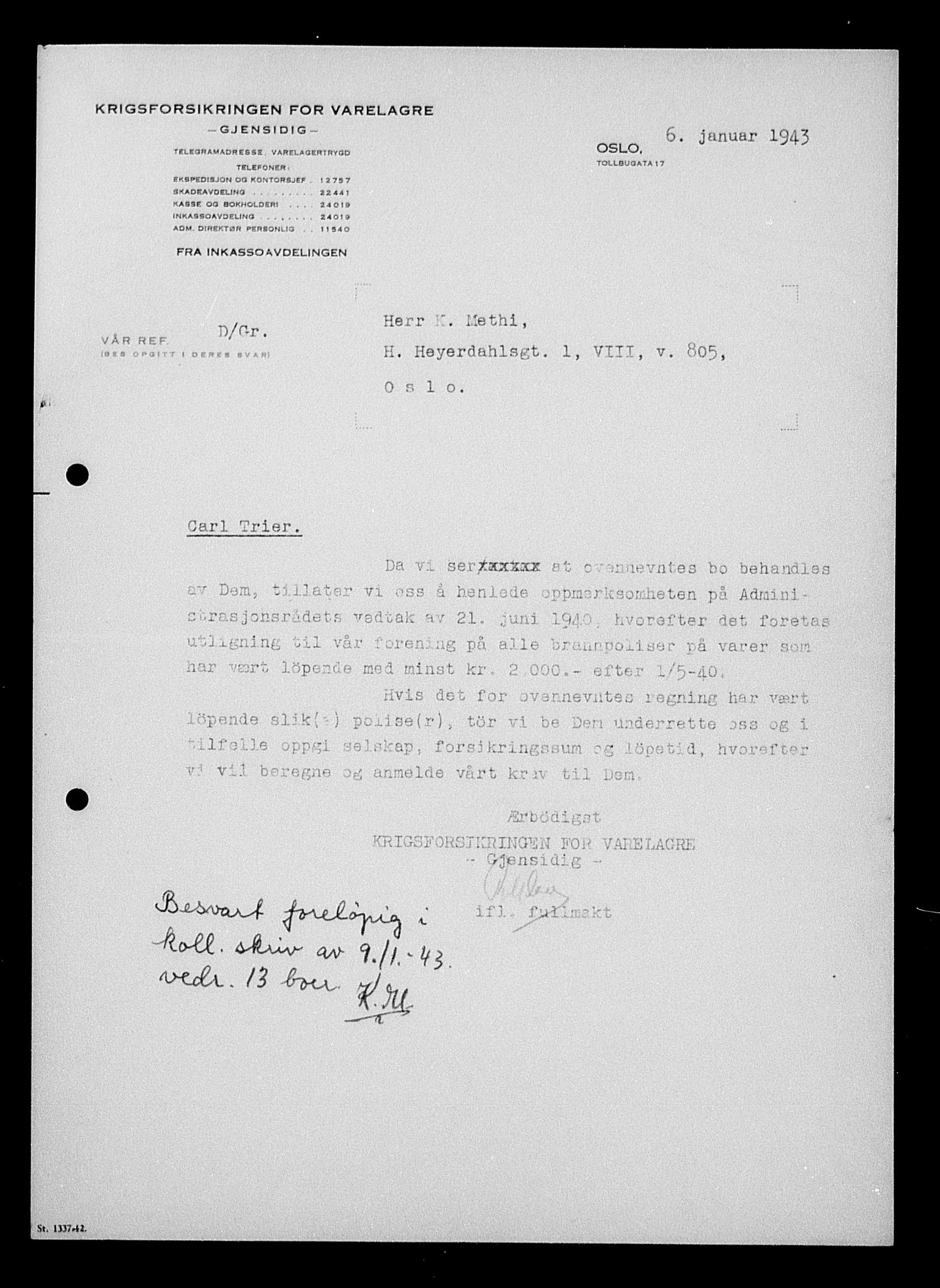 Justisdepartementet, Tilbakeføringskontoret for inndratte formuer, AV/RA-S-1564/H/Hc/Hcc/L0984: --, 1945-1947, p. 379