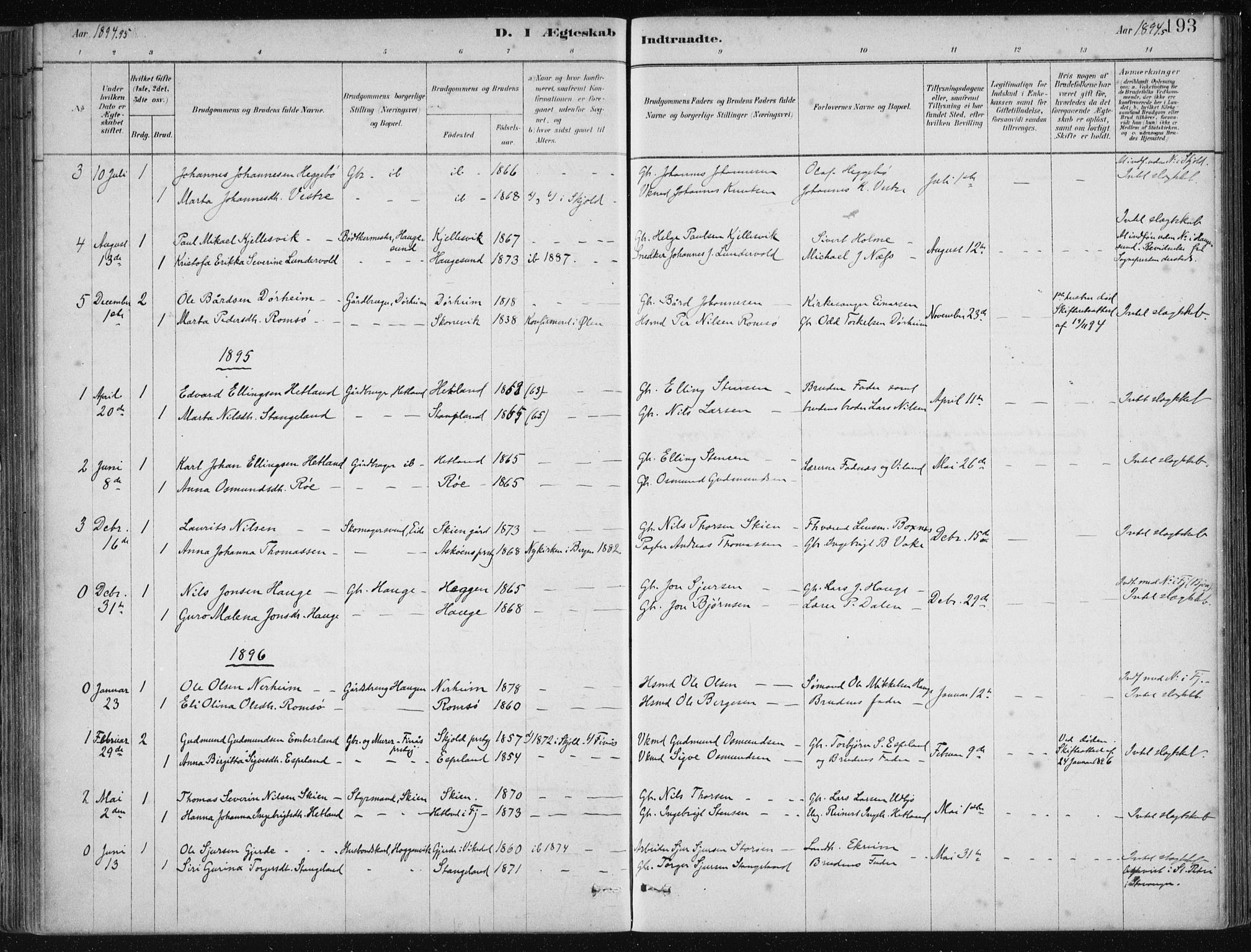 Fjelberg sokneprestembete, AV/SAB-A-75201/H/Haa: Parish register (official) no. D 1, 1879-1918, p. 193