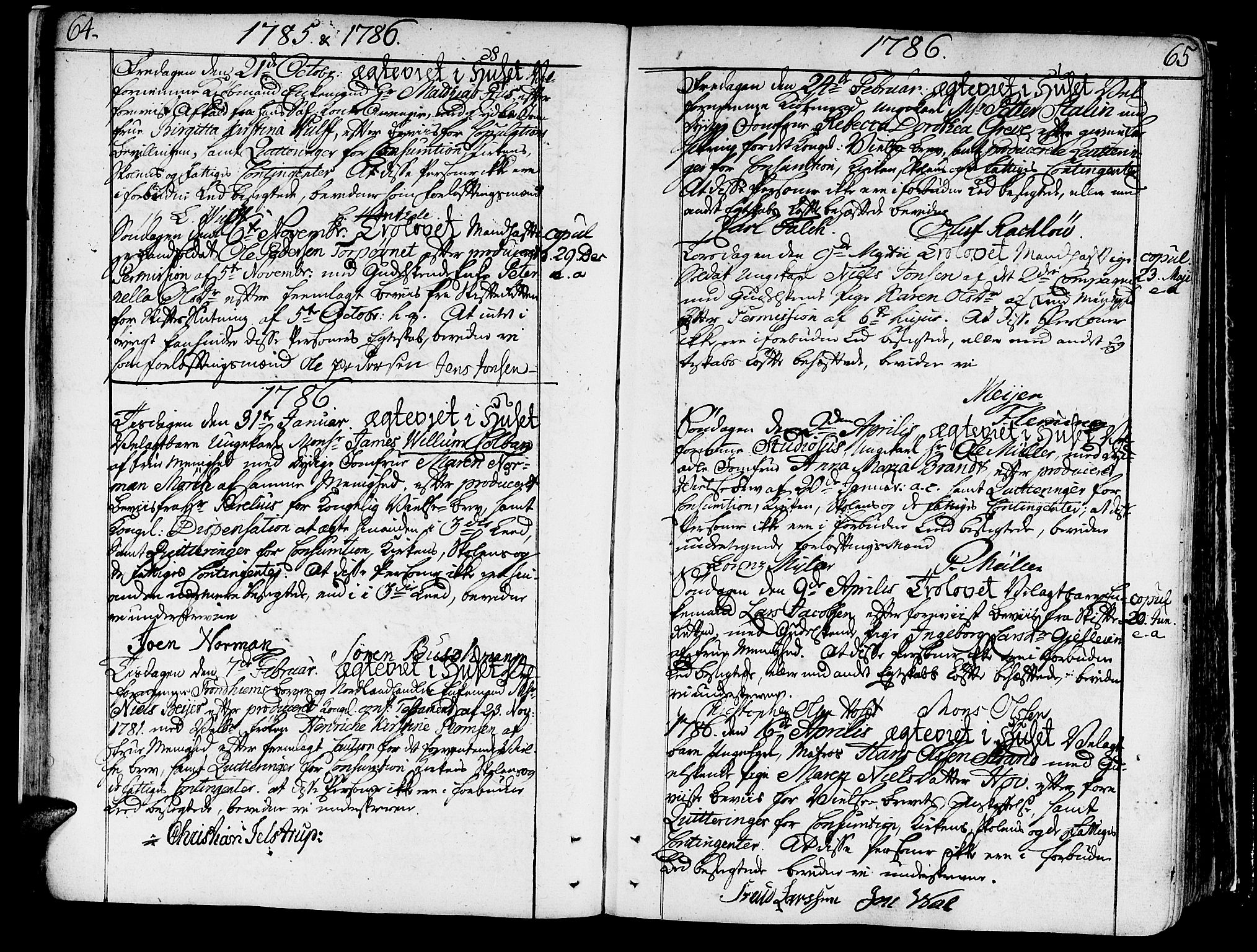 Ministerialprotokoller, klokkerbøker og fødselsregistre - Sør-Trøndelag, SAT/A-1456/602/L0105: Parish register (official) no. 602A03, 1774-1814, p. 64-65