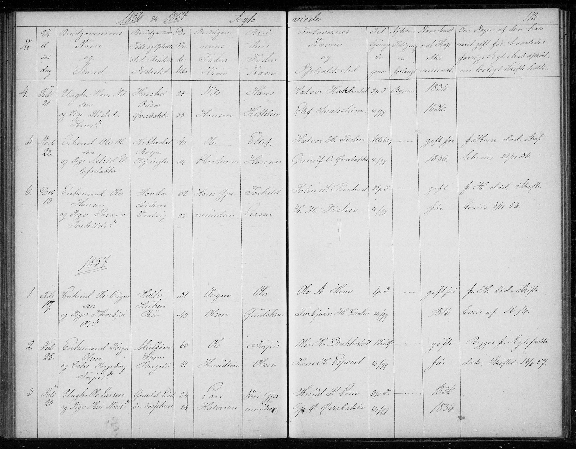 Gransherad kirkebøker, SAKO/A-267/F/Fb/L0003: Parish register (official) no. II 3, 1844-1859, p. 113
