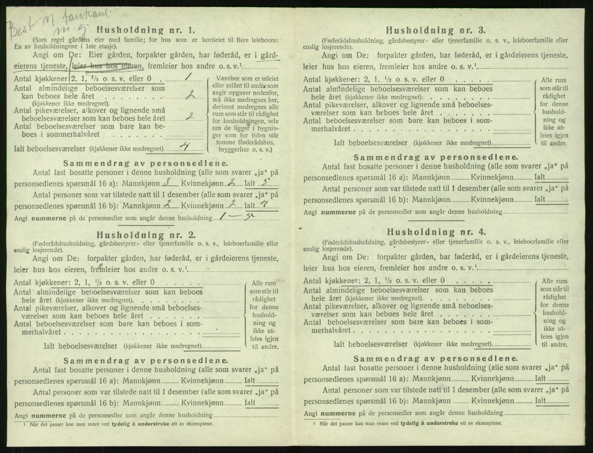 SAT, 1920 census for Borgund, 1920, p. 2389