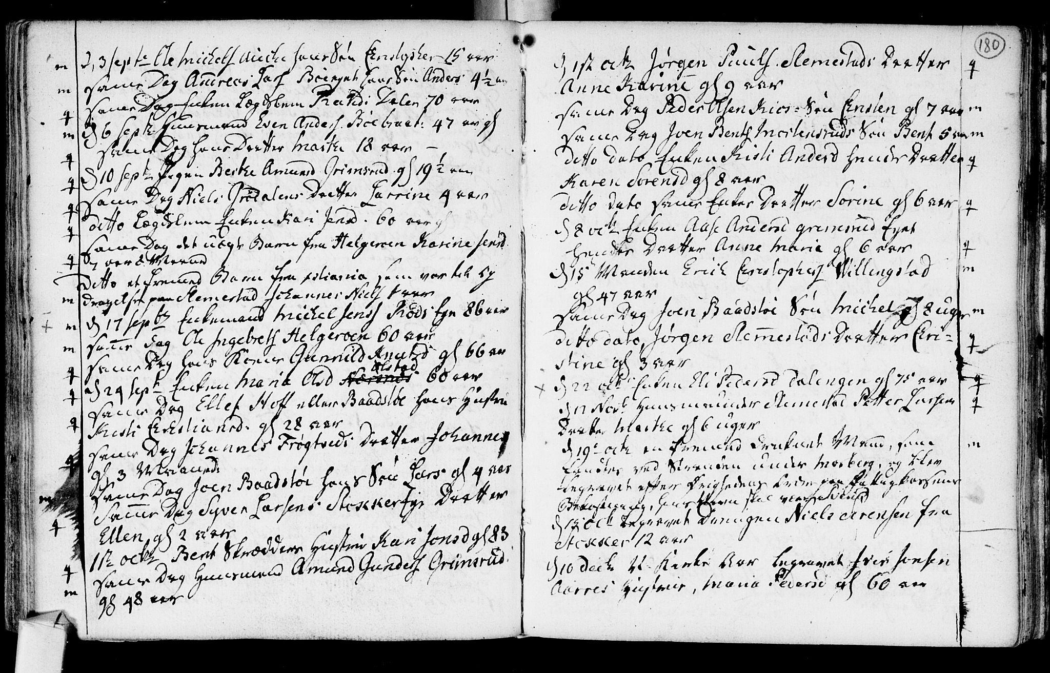 Røyken kirkebøker, AV/SAKO-A-241/F/Fa/L0003: Parish register (official) no. 3, 1782-1813, p. 180