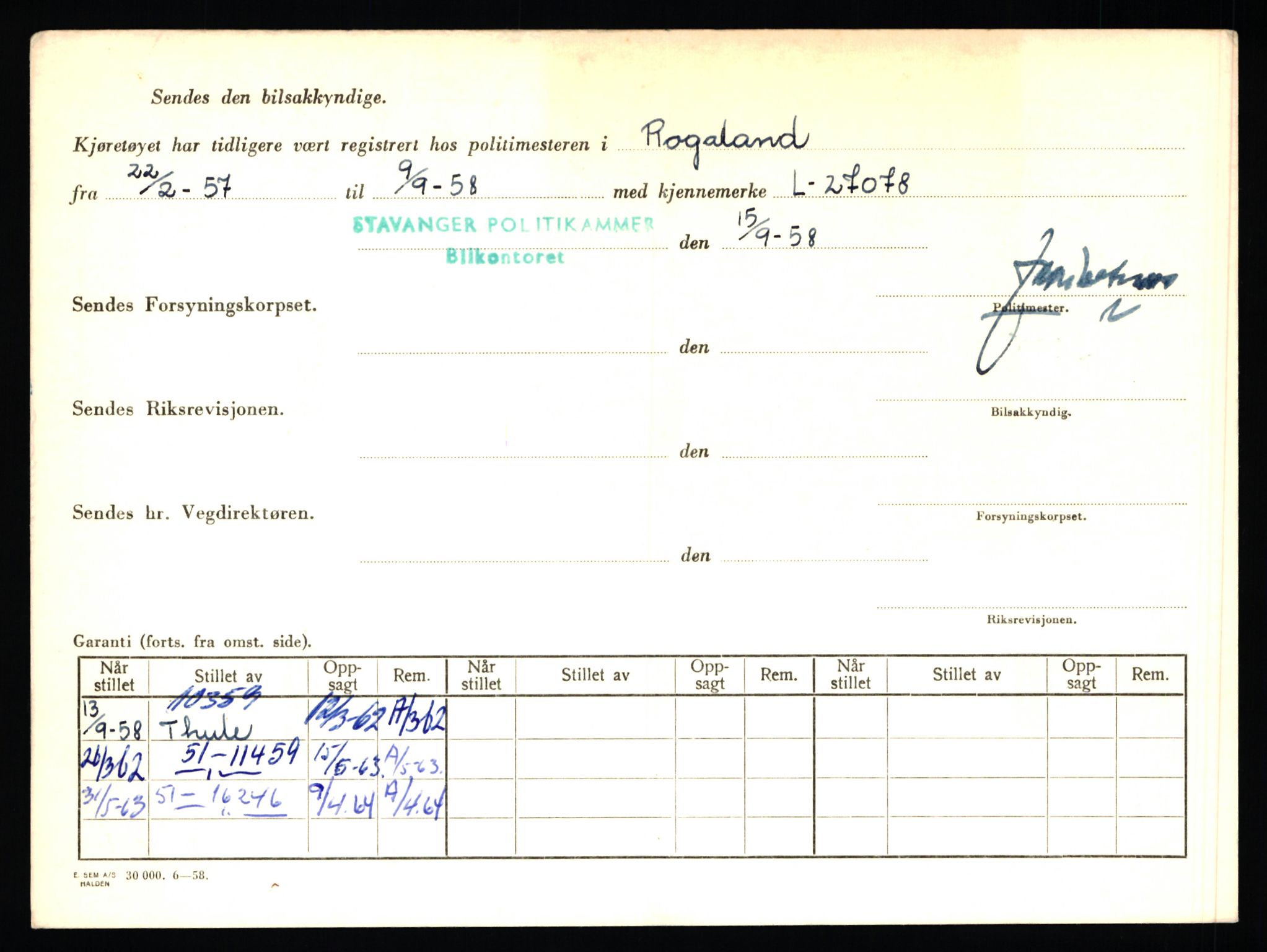 Stavanger trafikkstasjon, AV/SAST-A-101942/0/F/L0006: L-1700 - L-2149, 1930-1971, p. 124