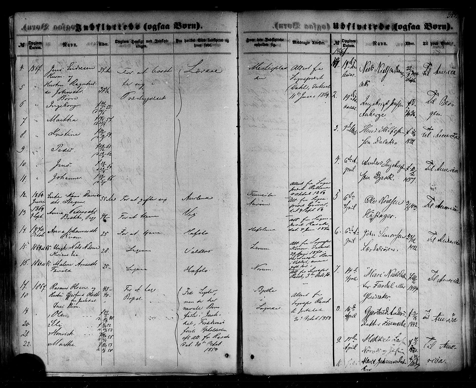 Sogndal sokneprestembete, SAB/A-81301/H/Haa/Haaa/L0013: Parish register (official) no. A 13, 1859-1877, p. 394