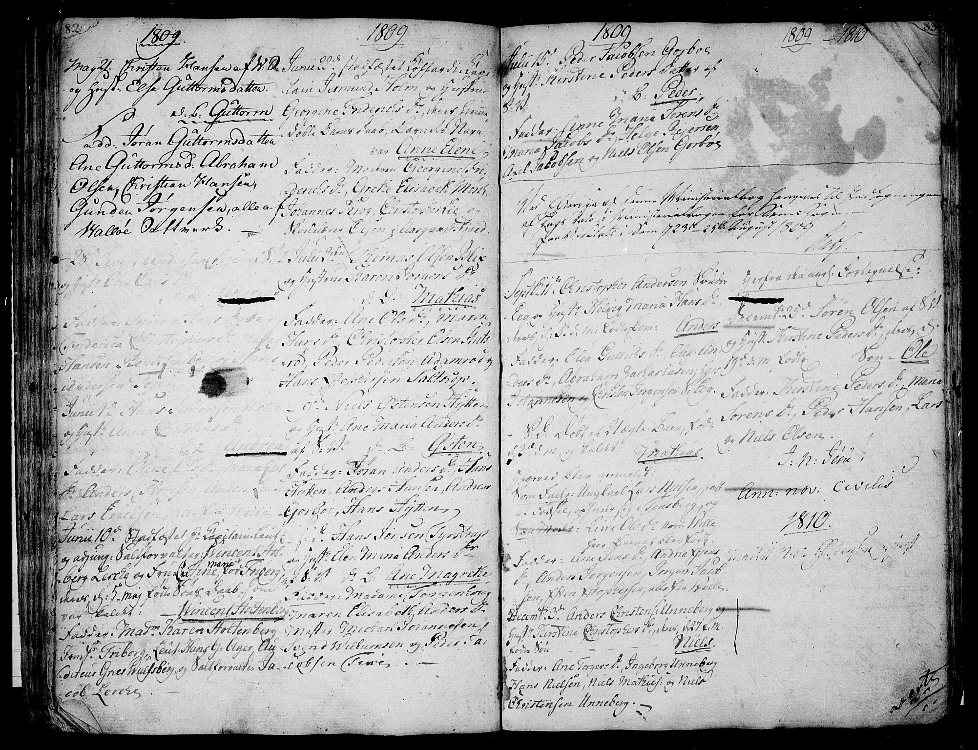 Sem kirkebøker, AV/SAKO-A-5/F/Fb/L0003: Parish register (official) no. II 3, 1792-1814, p. 82-83