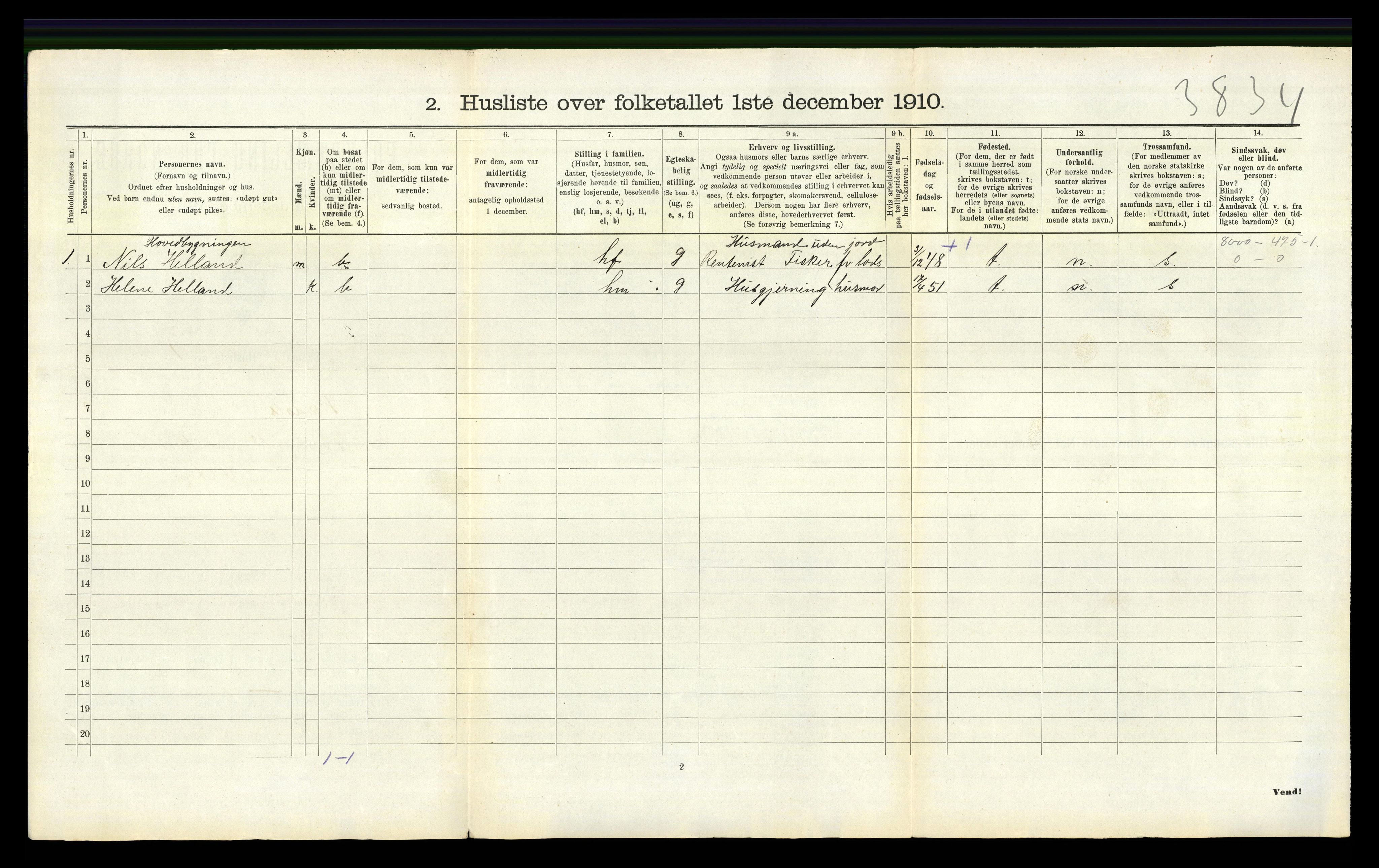 RA, 1910 census for Vikedal, 1910, p. 112