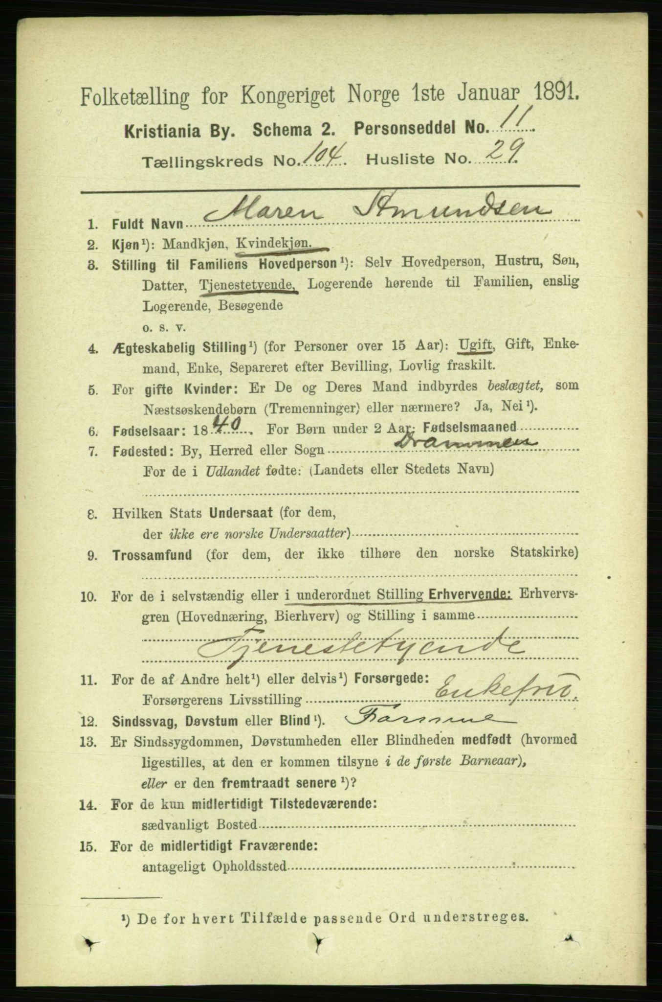 RA, 1891 census for 0301 Kristiania, 1891, p. 52780