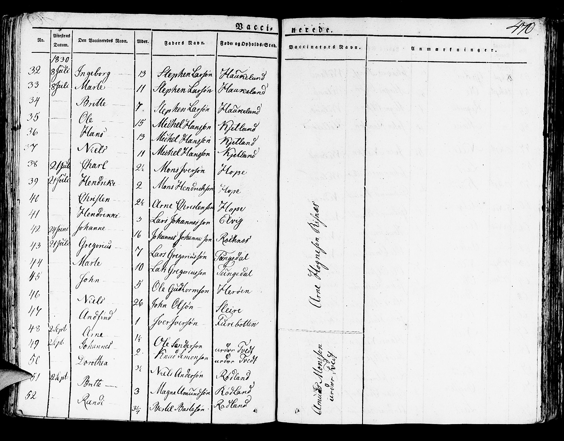 Lindås Sokneprestembete, SAB/A-76701/H/Haa: Parish register (official) no. A 8, 1823-1836, p. 470