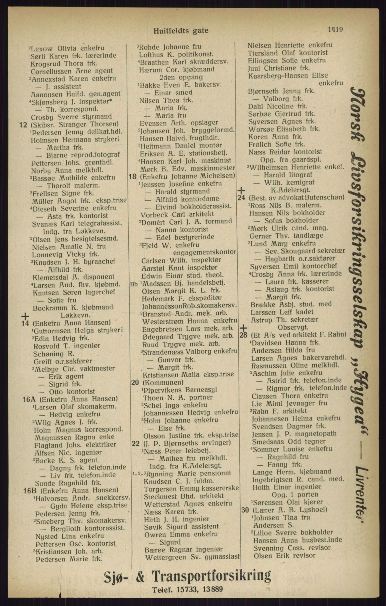 Kristiania/Oslo adressebok, PUBL/-, 1916, p. 1419