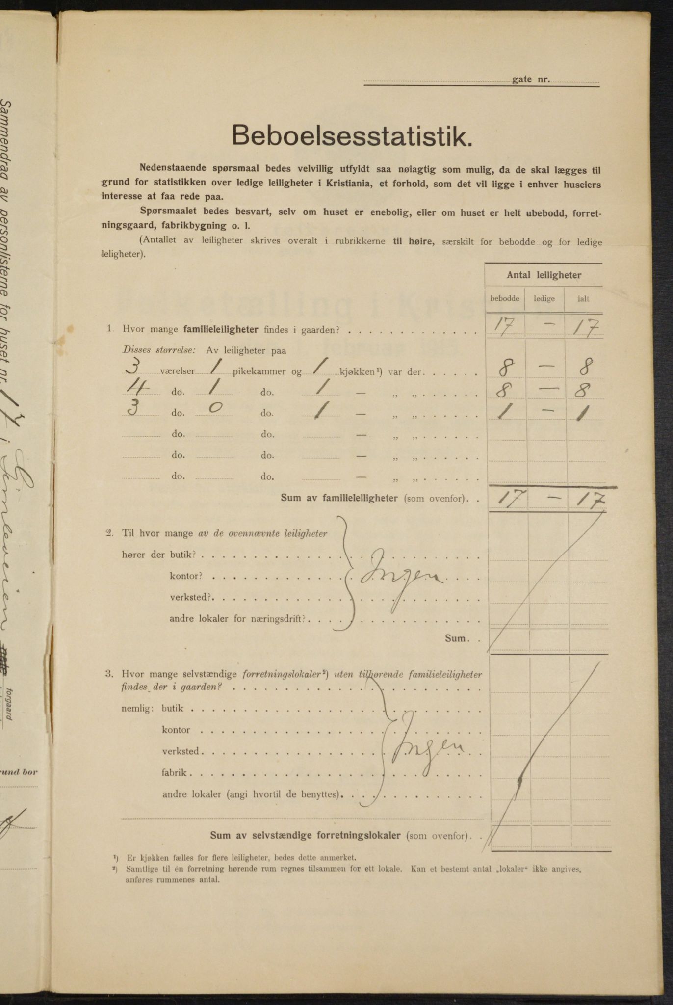 OBA, Municipal Census 1915 for Kristiania, 1915, p. 28815