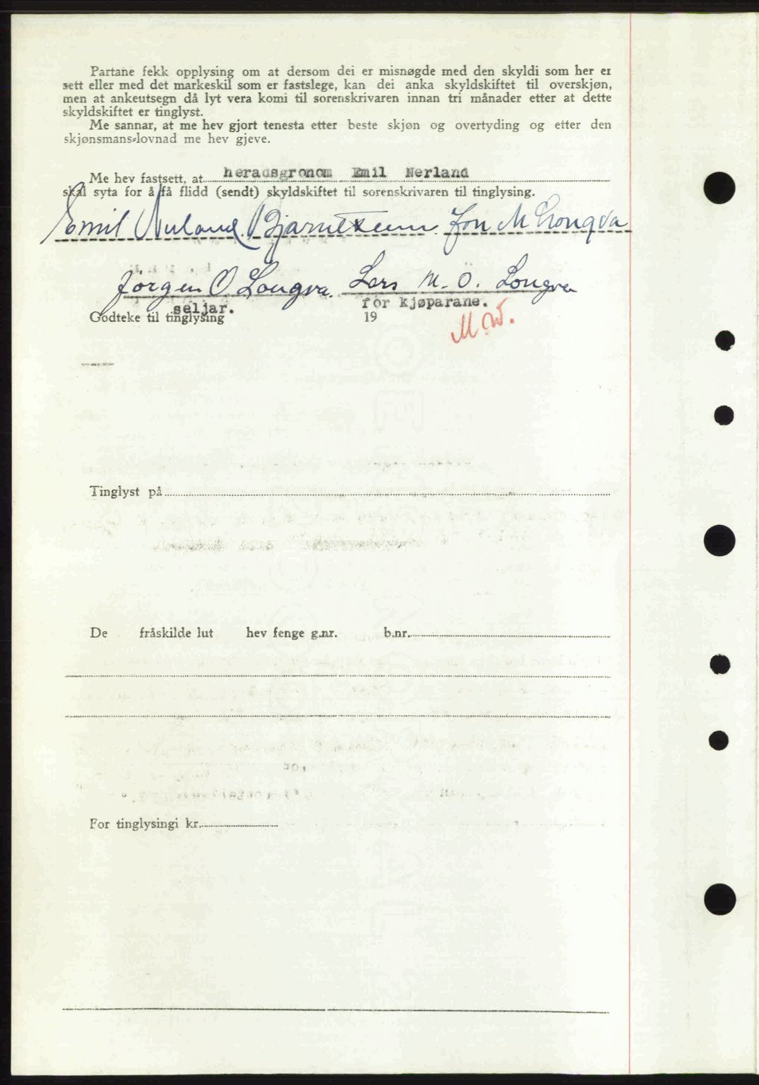 Nordre Sunnmøre sorenskriveri, AV/SAT-A-0006/1/2/2C/2Ca: Mortgage book no. A35, 1950-1950, Diary no: : 2131/1950