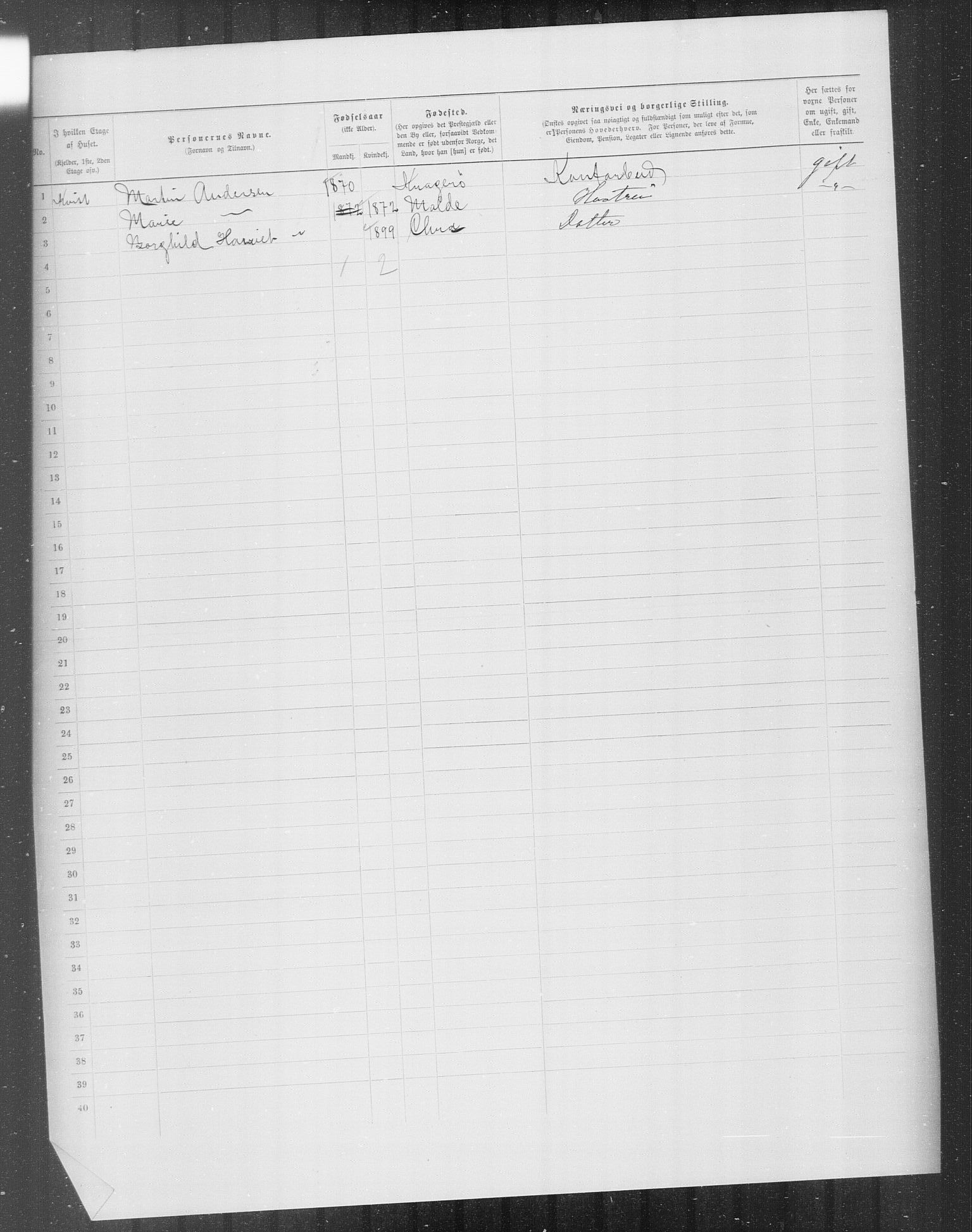 OBA, Municipal Census 1899 for Kristiania, 1899, p. 10600