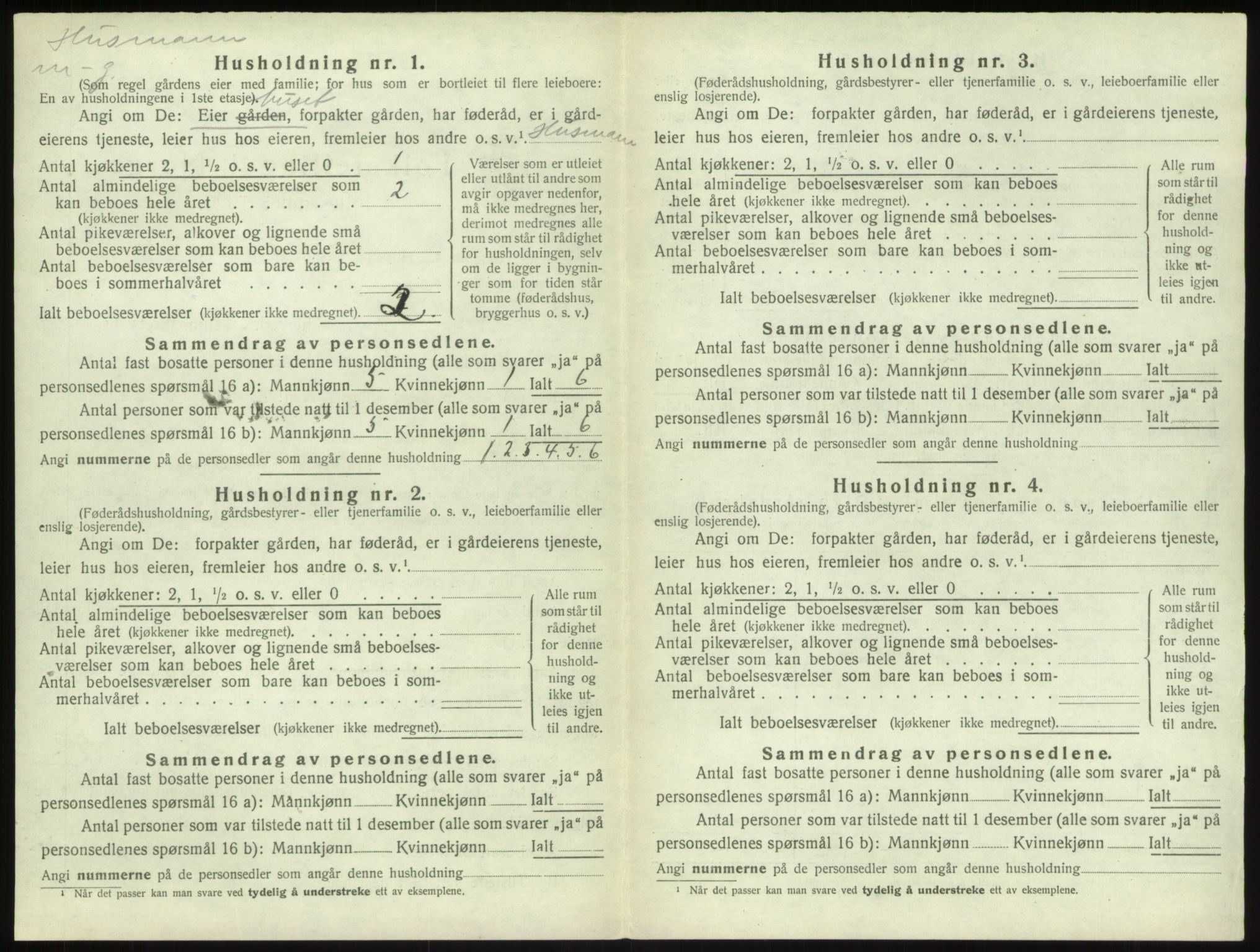 SAB, 1920 census for Sogndal, 1920, p. 1125