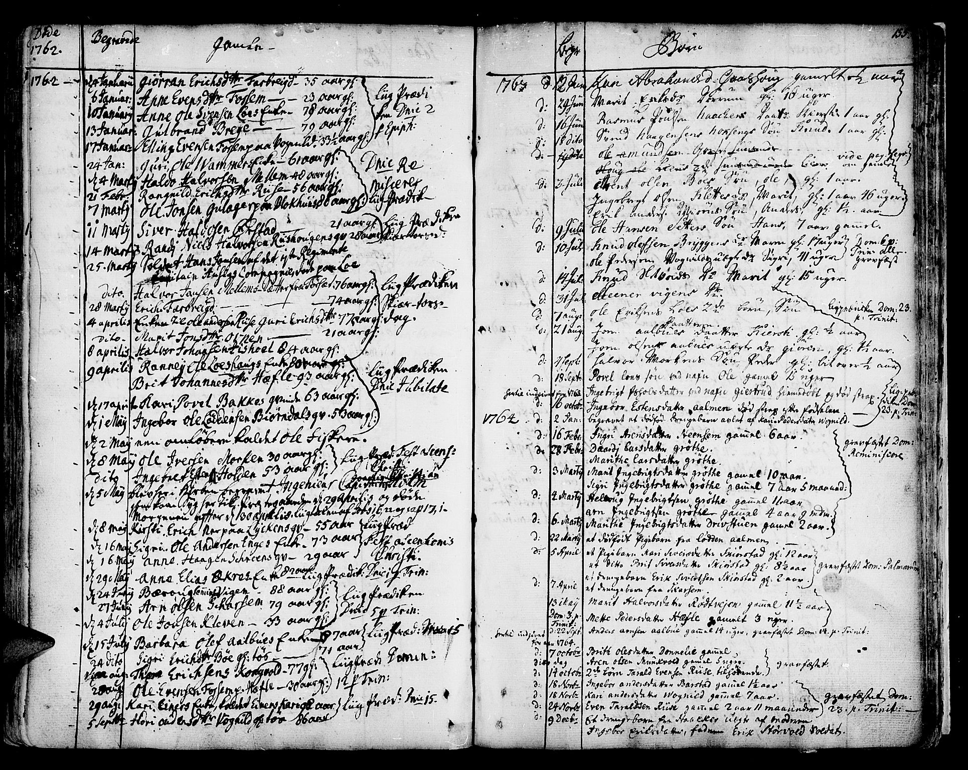 Ministerialprotokoller, klokkerbøker og fødselsregistre - Sør-Trøndelag, SAT/A-1456/678/L0891: Parish register (official) no. 678A01, 1739-1780, p. 155