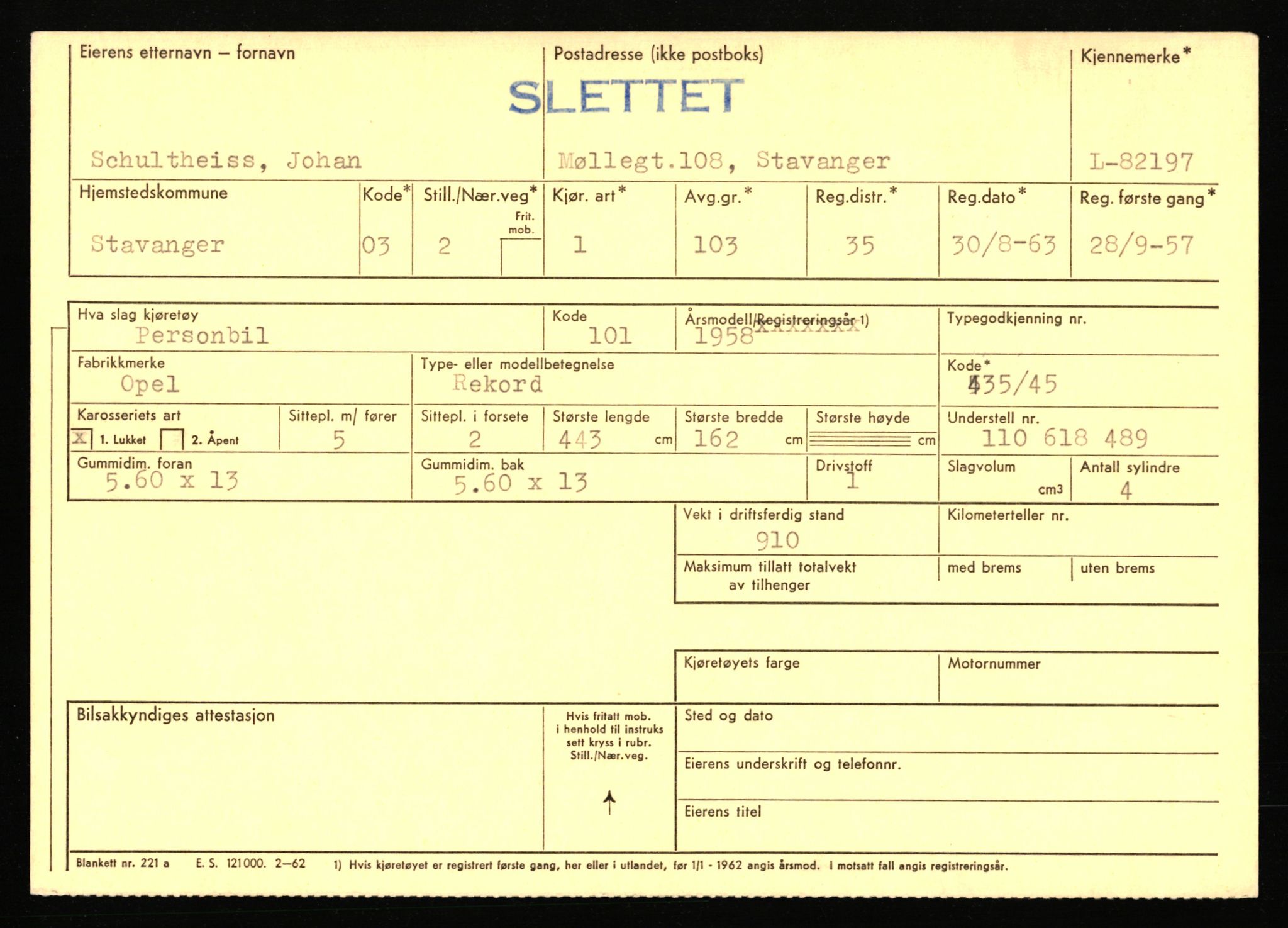 Stavanger trafikkstasjon, AV/SAST-A-101942/0/F/L0071: L-80500 - L-82199, 1930-1971, p. 2741