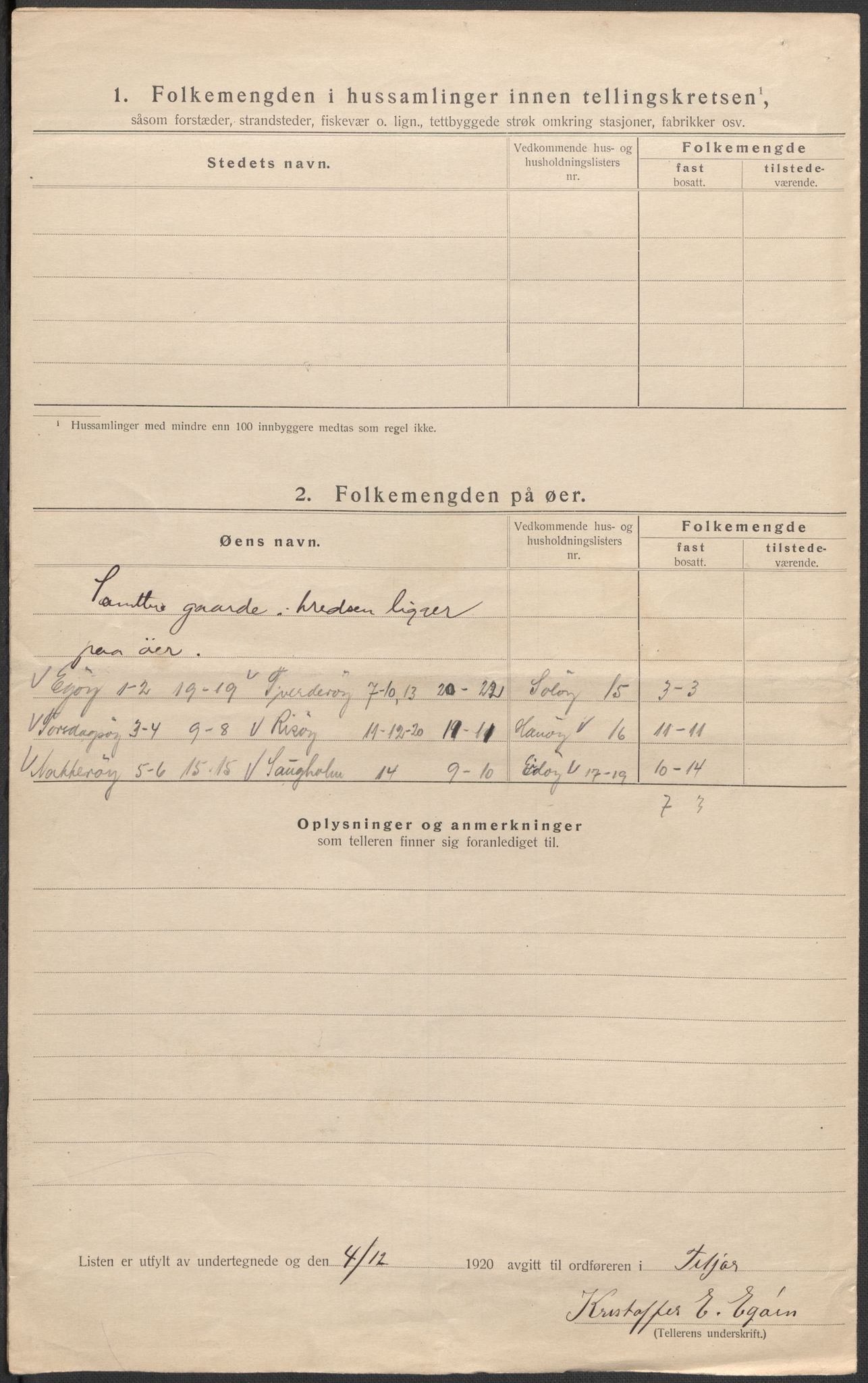 SAB, 1920 census for Fitjar, 1920, p. 19