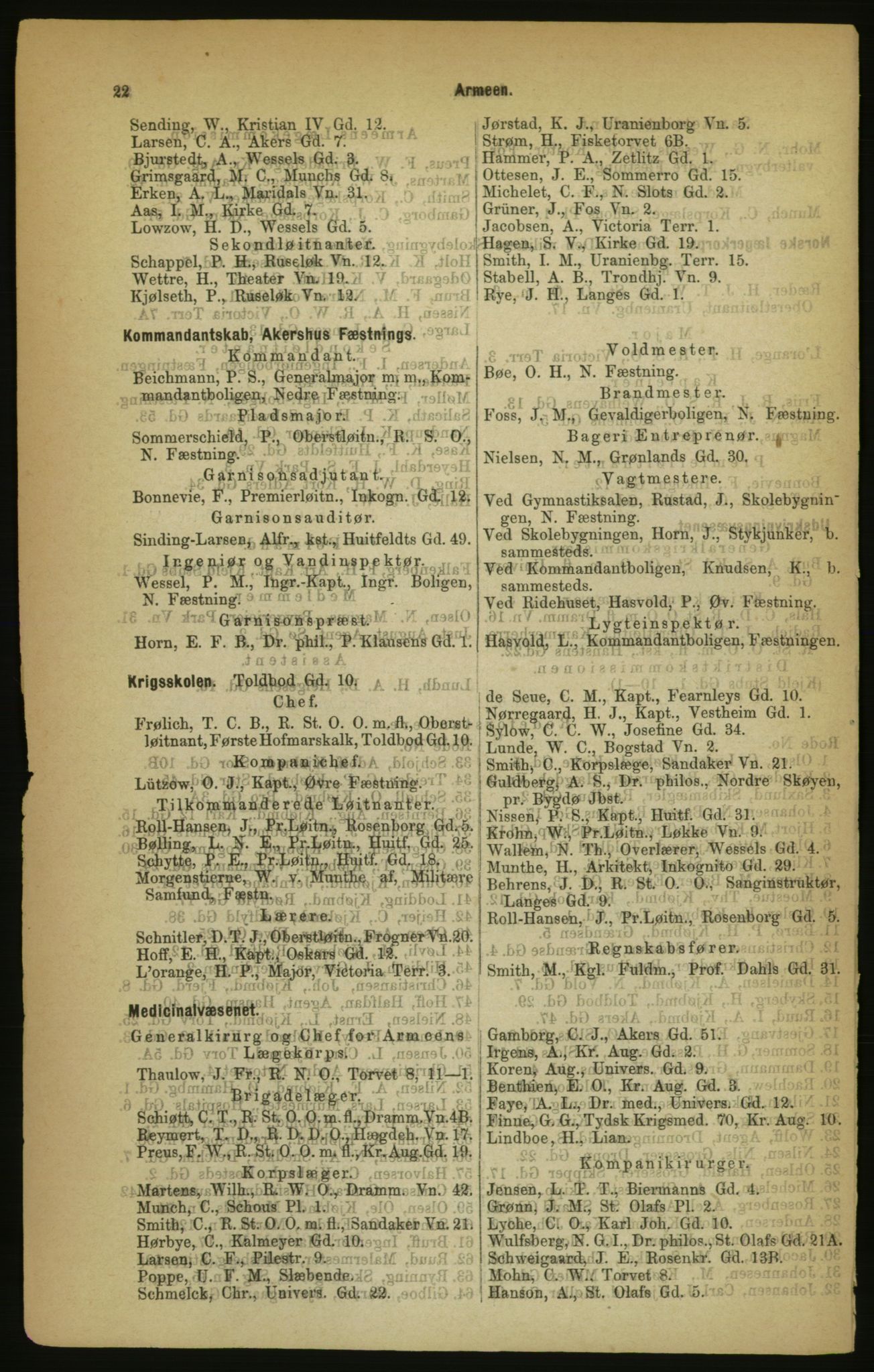 Kristiania/Oslo adressebok, PUBL/-, 1888, p. 25