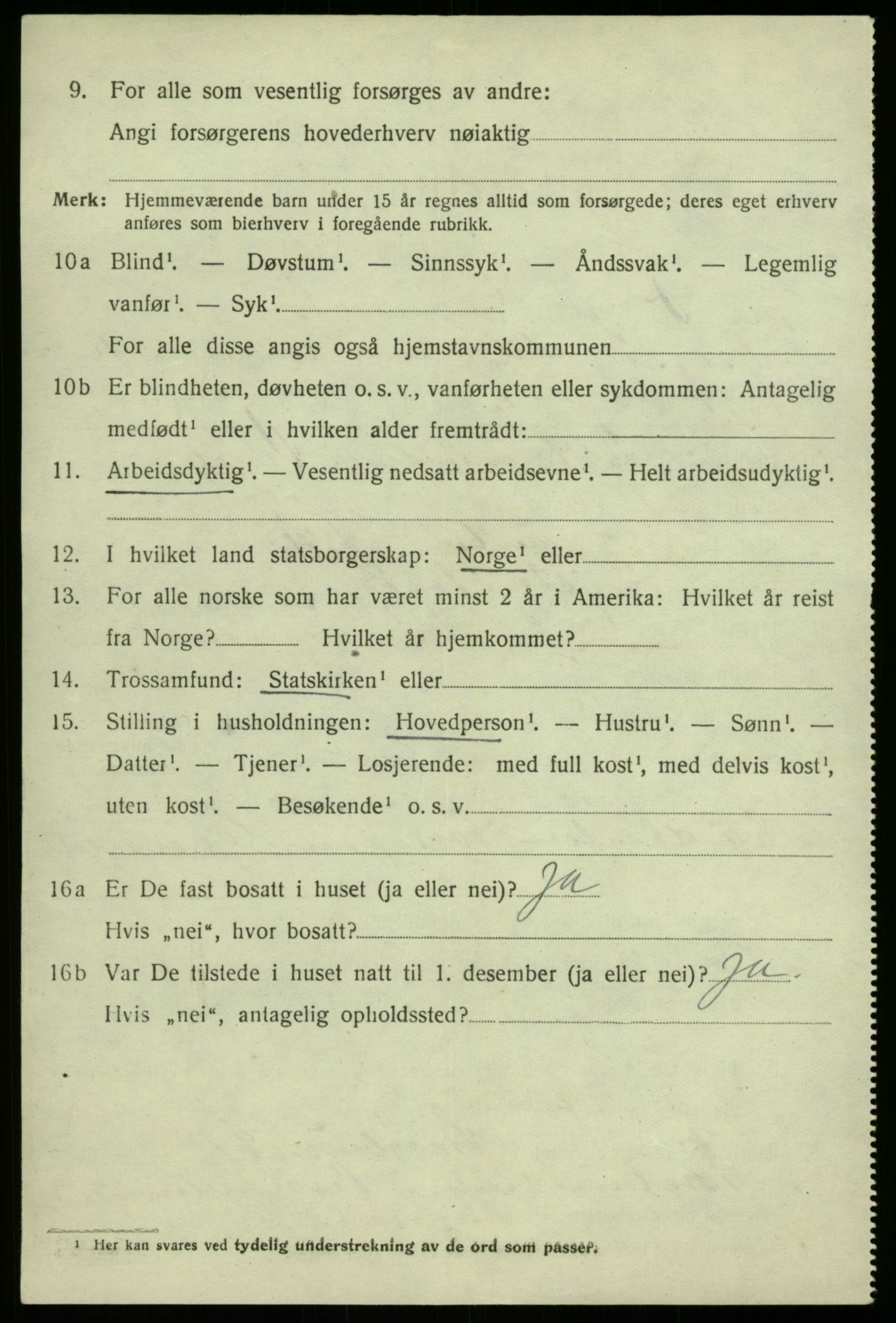 SAB, 1920 census for Sogndal, 1920, p. 6606