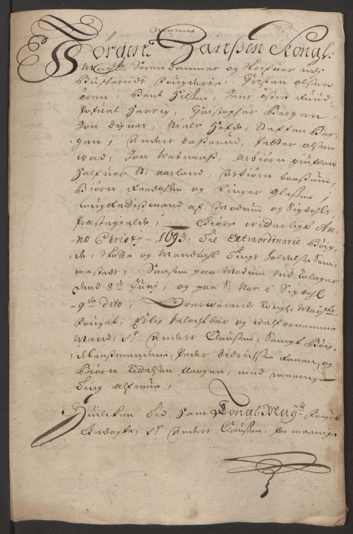 Rentekammeret inntil 1814, Reviderte regnskaper, Fogderegnskap, RA/EA-4092/R25/L1682: Fogderegnskap Buskerud, 1693, p. 199