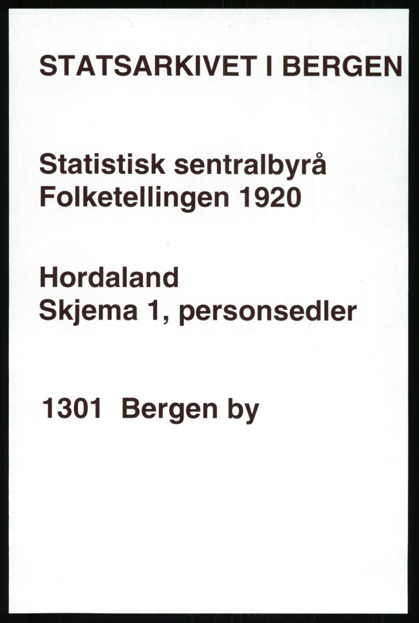 SAB, 1920 census for Bergen, 1920, p. 236128