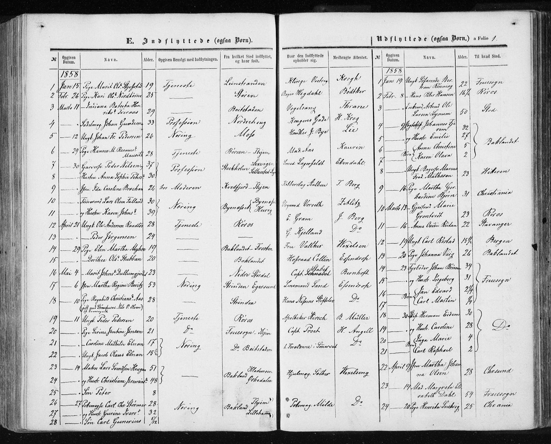Ministerialprotokoller, klokkerbøker og fødselsregistre - Sør-Trøndelag, SAT/A-1456/601/L0053: Parish register (official) no. 601A21, 1857-1865, p. 1
