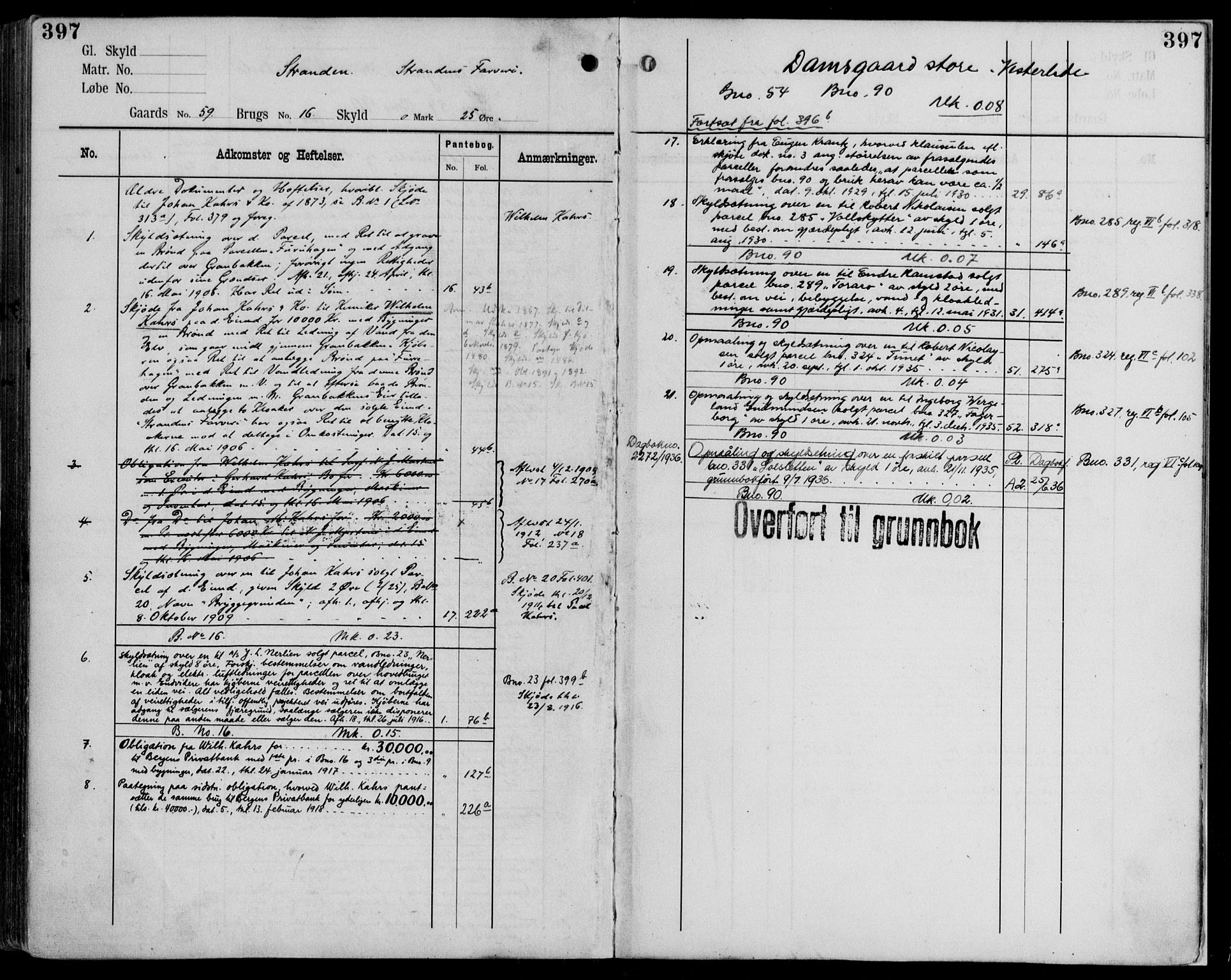 Midhordland sorenskriveri, AV/SAB-A-3001/1/G/Ga/Gab/L0114: Mortgage register no. II.A.b.114, p. 397