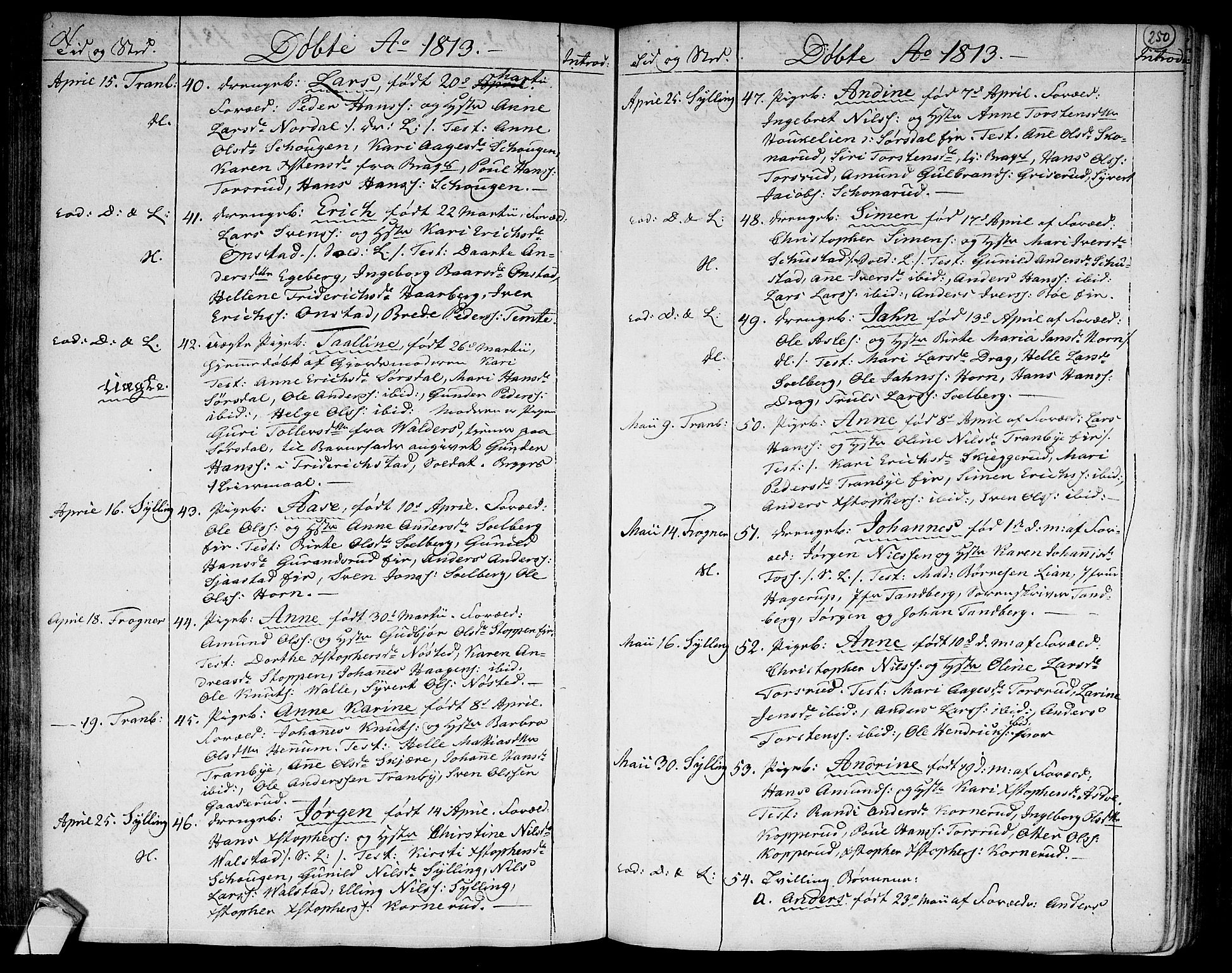 Lier kirkebøker, SAKO/A-230/F/Fa/L0007: Parish register (official) no. I 7, 1794-1813, p. 250