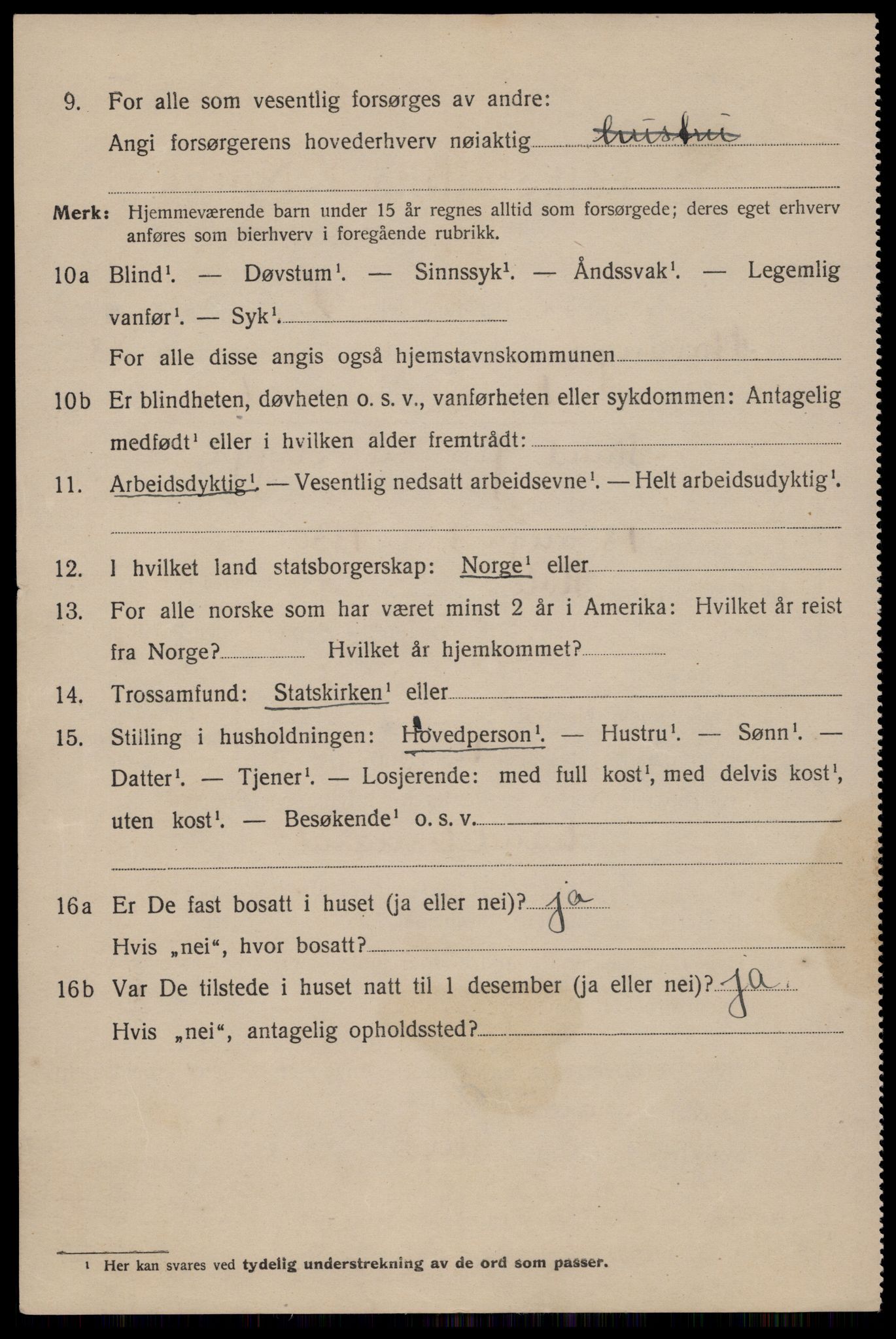 SAST, 1920 census for Stavanger, 1920, p. 99241