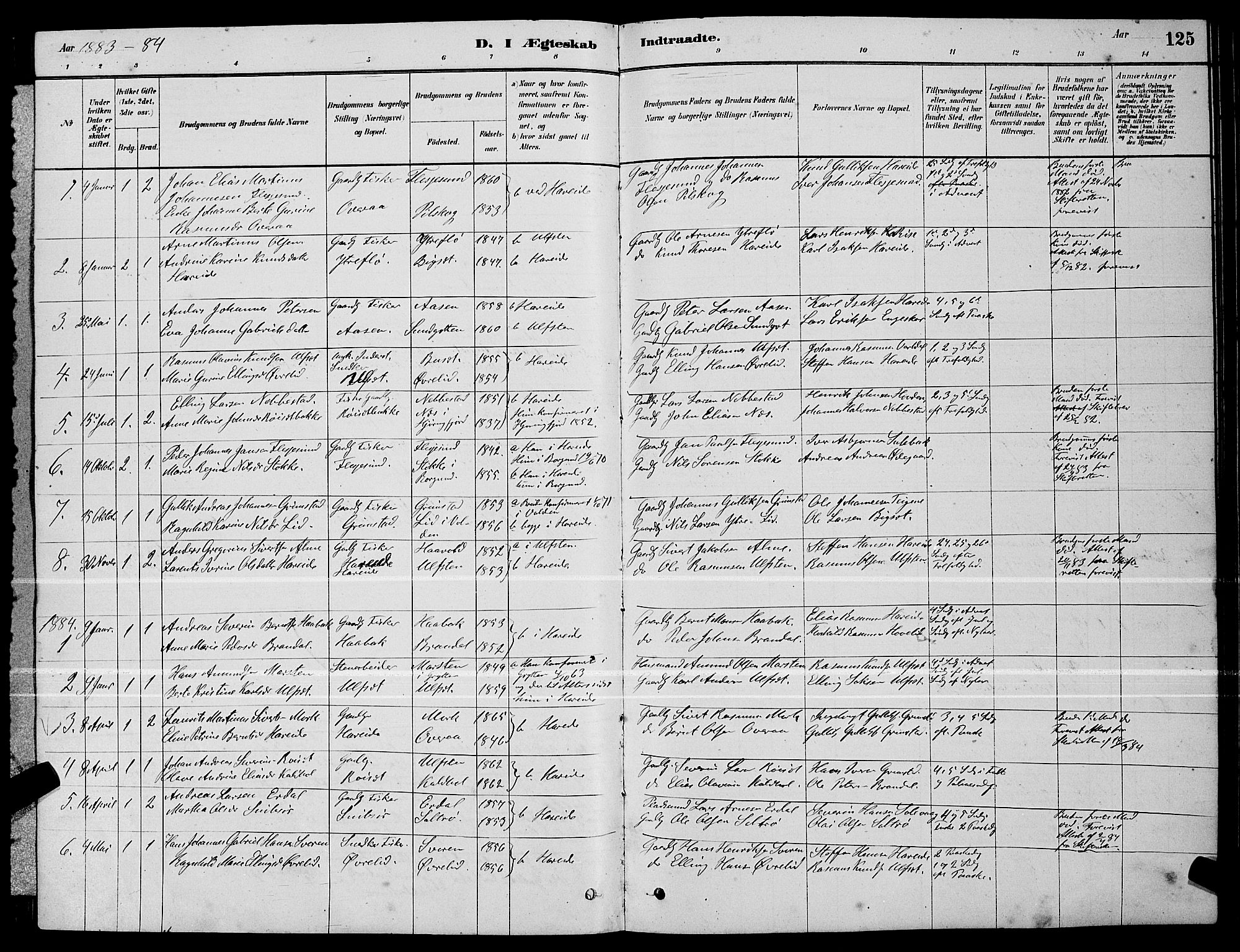 Ministerialprotokoller, klokkerbøker og fødselsregistre - Møre og Romsdal, SAT/A-1454/510/L0125: Parish register (copy) no. 510C02, 1878-1900, p. 125