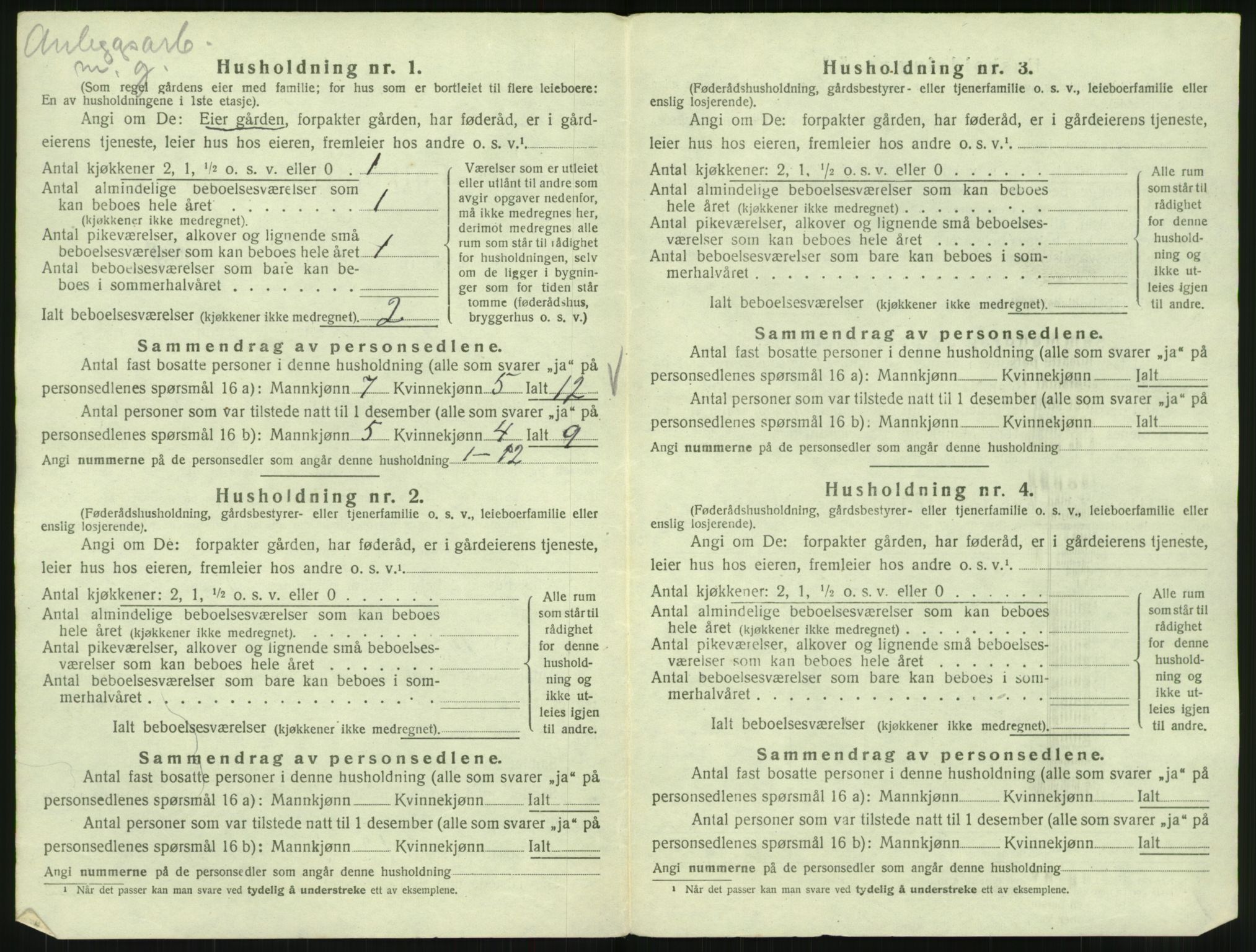 SAT, 1920 census for Tysfjord, 1920, p. 938