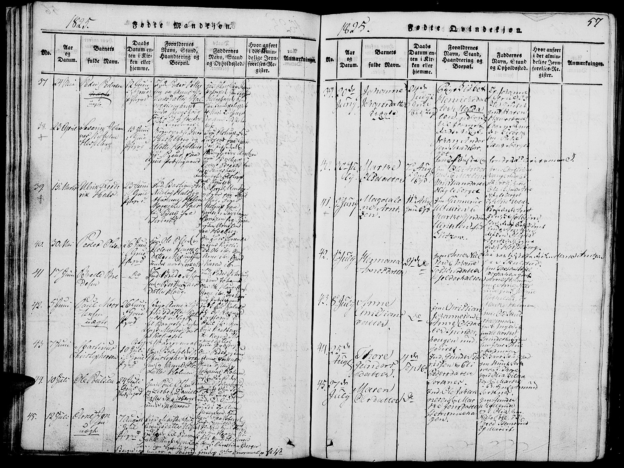 Grue prestekontor, AV/SAH-PREST-036/H/Ha/Hab/L0002: Parish register (copy) no. 2, 1815-1841, p. 57