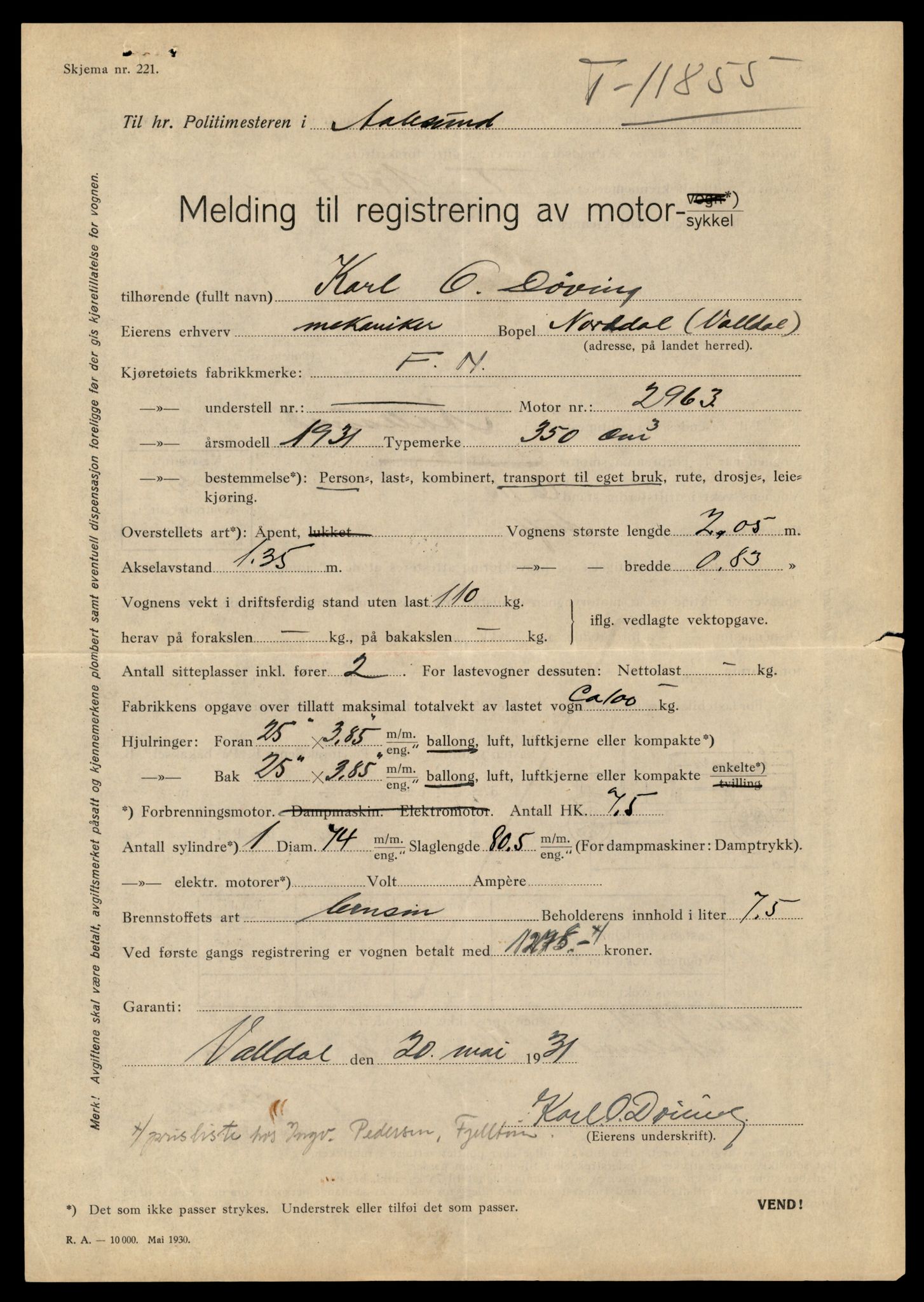 Møre og Romsdal vegkontor - Ålesund trafikkstasjon, AV/SAT-A-4099/F/Fe/L0031: Registreringskort for kjøretøy T 11800 - T 11996, 1927-1998, p. 973