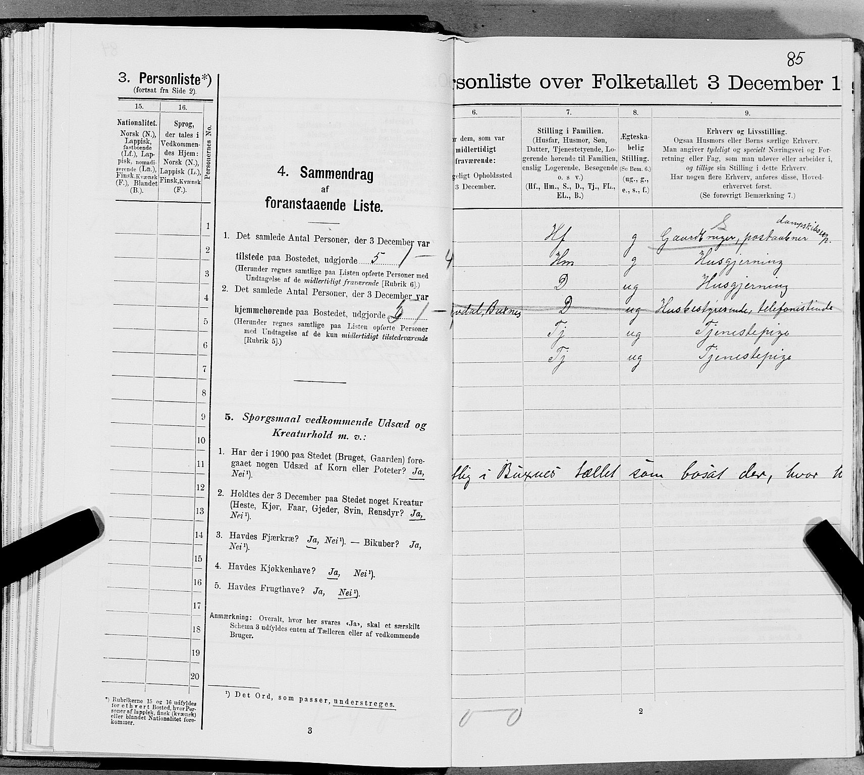 SAT, 1900 census for Gildeskål, 1900, p. 600