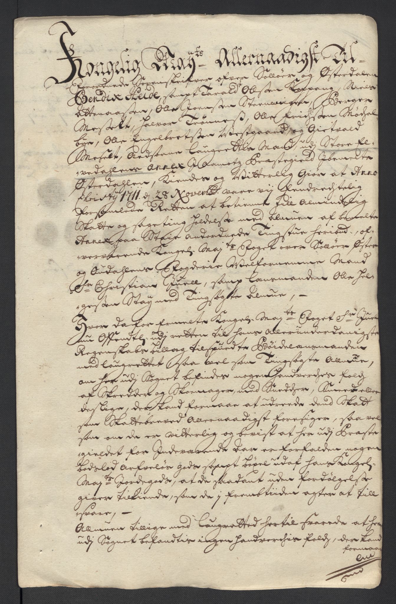 Rentekammeret inntil 1814, Reviderte regnskaper, Fogderegnskap, AV/RA-EA-4092/R13/L0848: Fogderegnskap Solør, Odal og Østerdal, 1711, p. 40