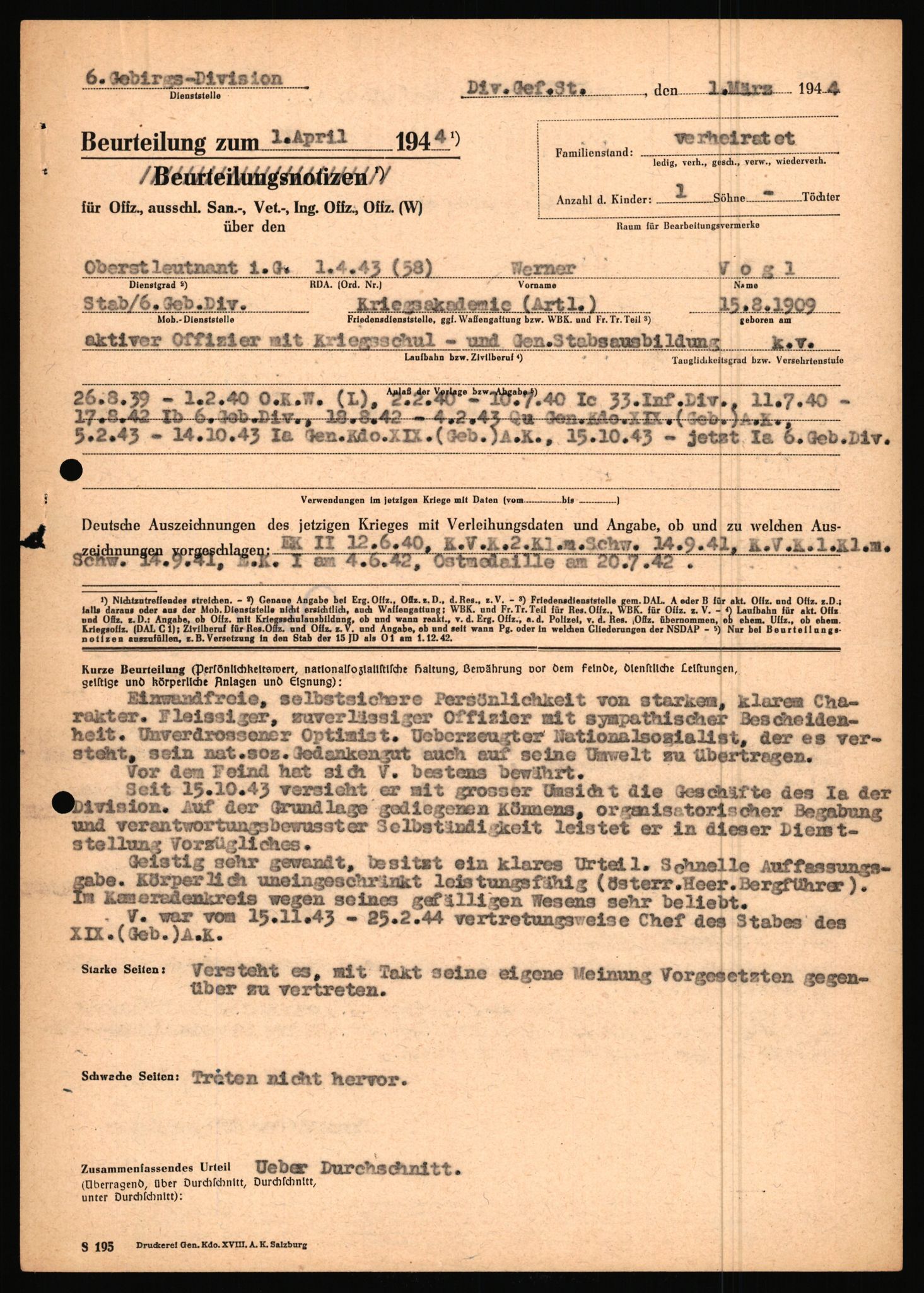 Forsvarets Overkommando. 2 kontor. Arkiv 11.4. Spredte tyske arkivsaker, AV/RA-RAFA-7031/D/Dar/Dara/L0019: Personalbøker og diverse, 1940-1945, p. 596