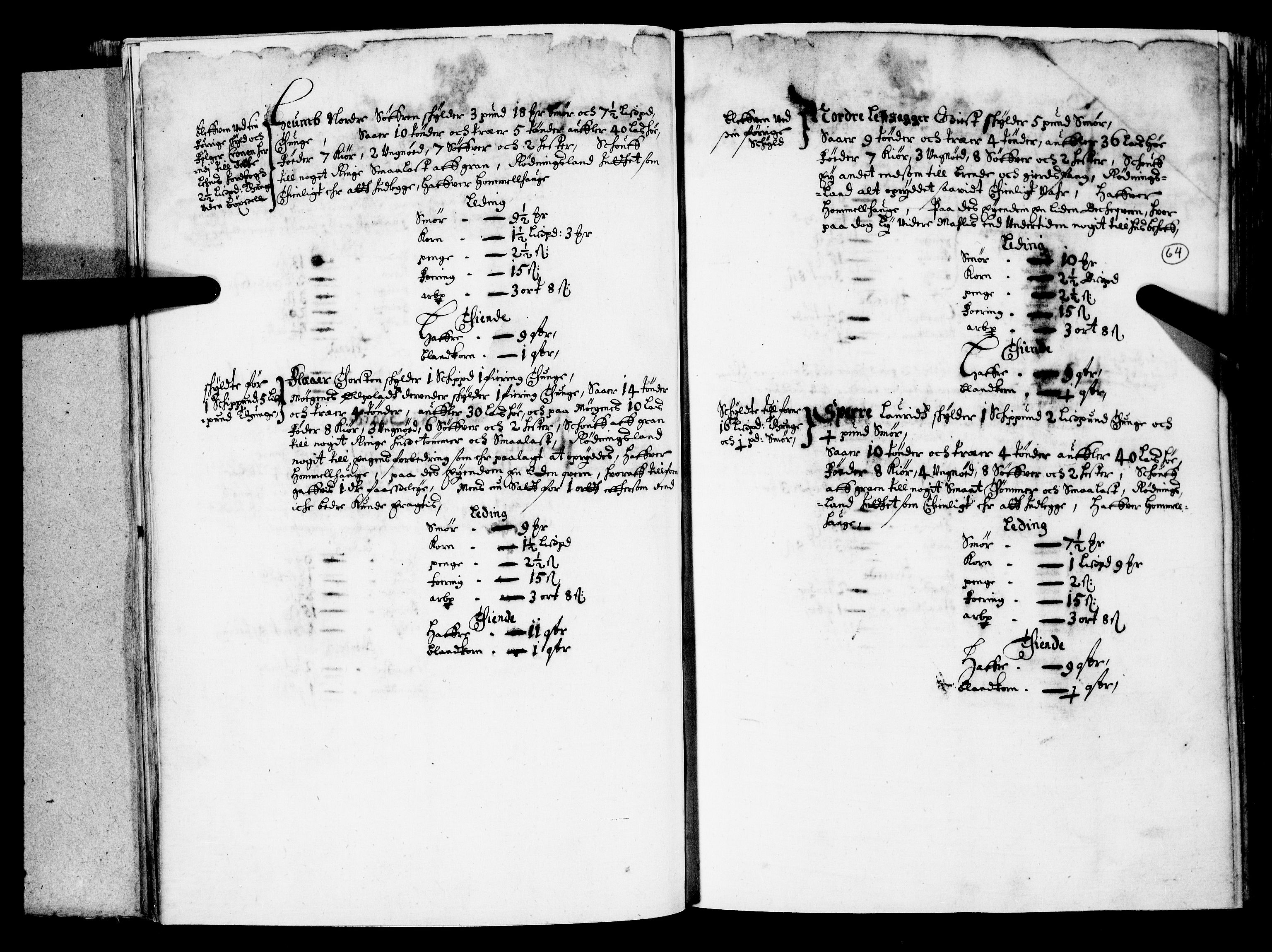 Rentekammeret inntil 1814, Realistisk ordnet avdeling, AV/RA-EA-4070/N/Nb/Nba/L0019: Tønsberg len, 1. del, 1668, p. 63b-64a