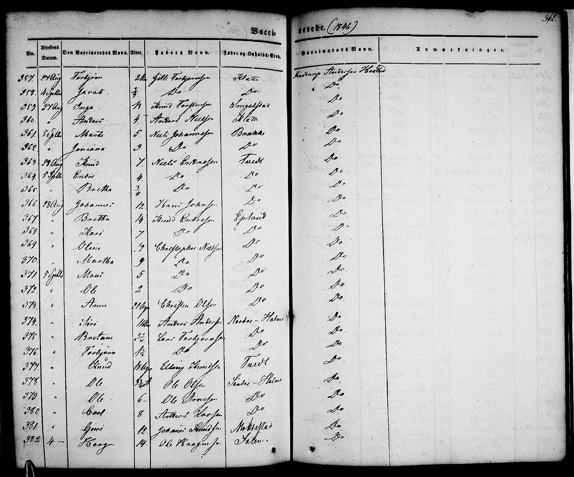 Tysnes sokneprestembete, AV/SAB-A-78601/H/Haa: Parish register (official) no. A 9, 1837-1848, p. 362